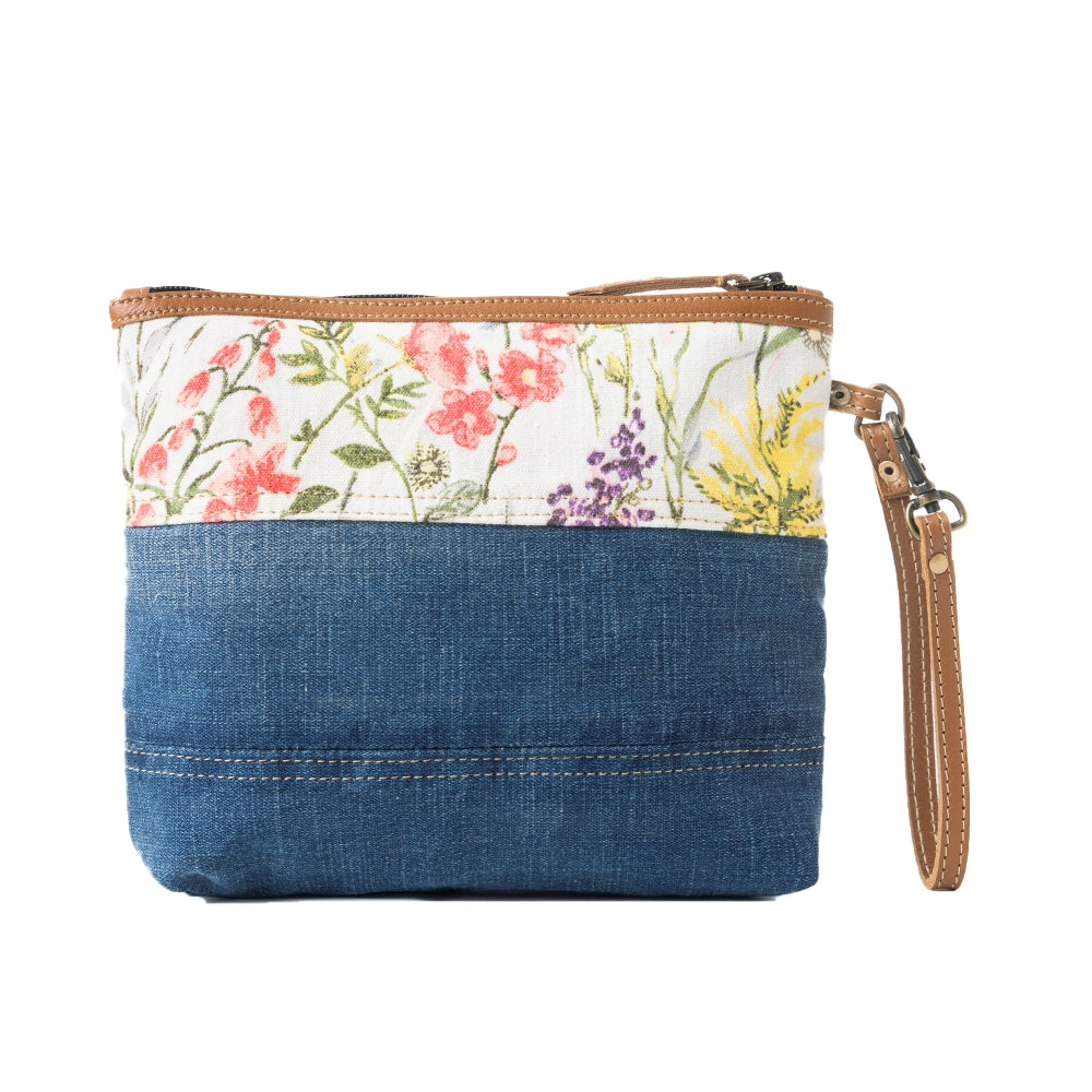 Dahlia Denim Clutch Bag - Myra USA