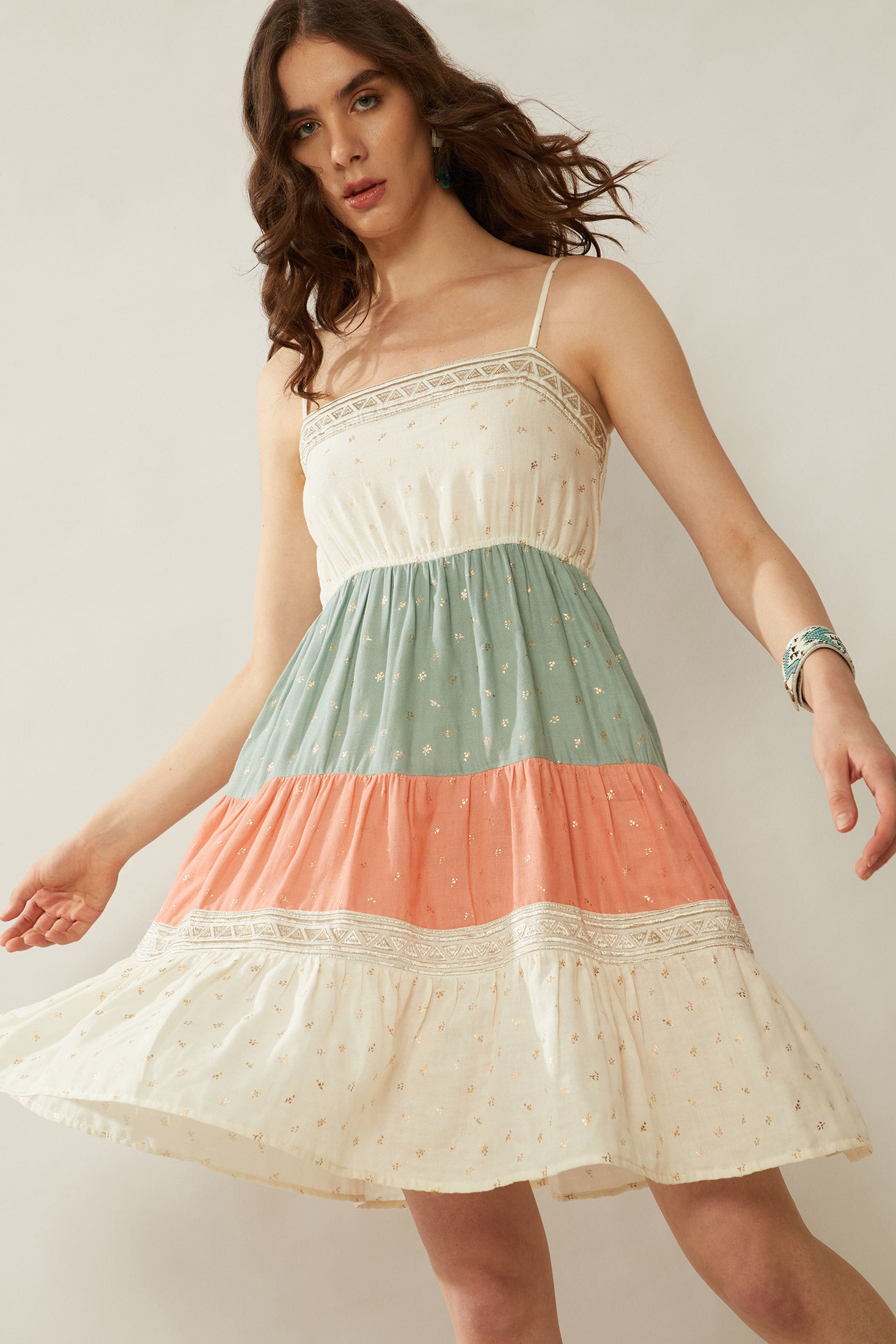 Bohera Judith Anne Color Stripe Babydoll Dress - Myra USA