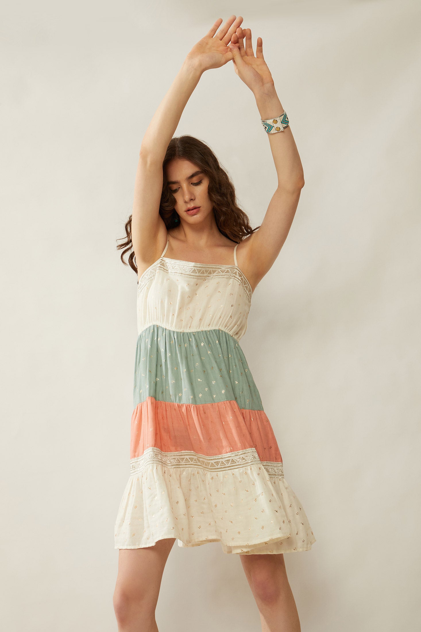 Bohera Judith Anne Color Stripe Babydoll Dress - Myra USA