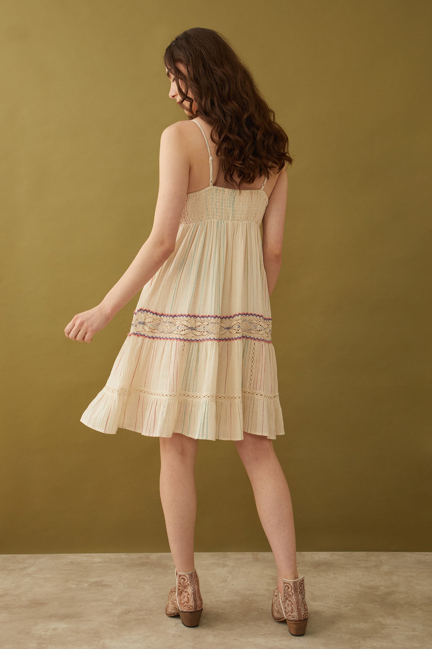 Bohera Amore Crochet Full Skirt Dress - Myra USA