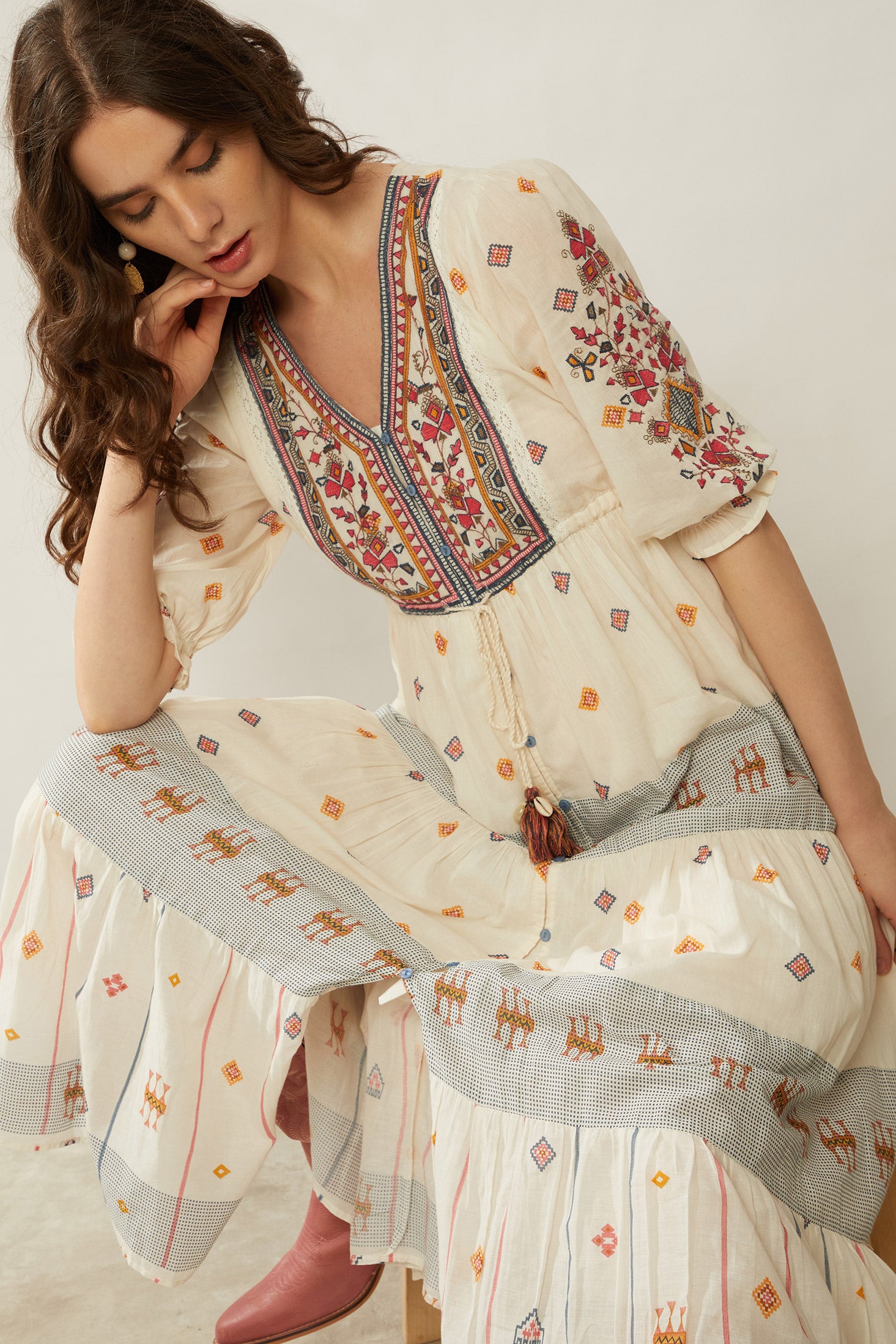 Bohera Kelani Embroidered Long DRESS - Myra USA