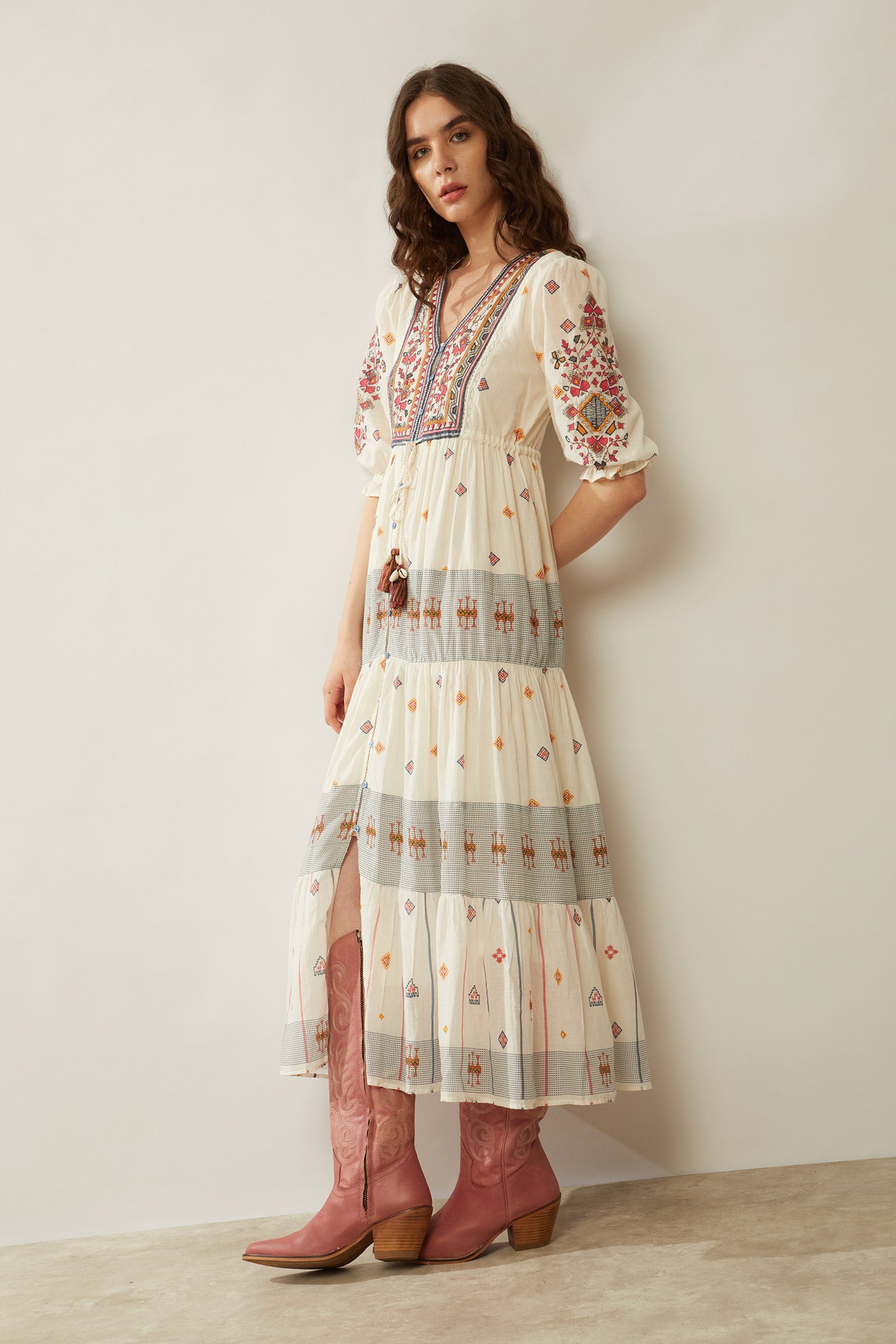 Bohera Kelani Embroidered Long DRESS - Myra USA