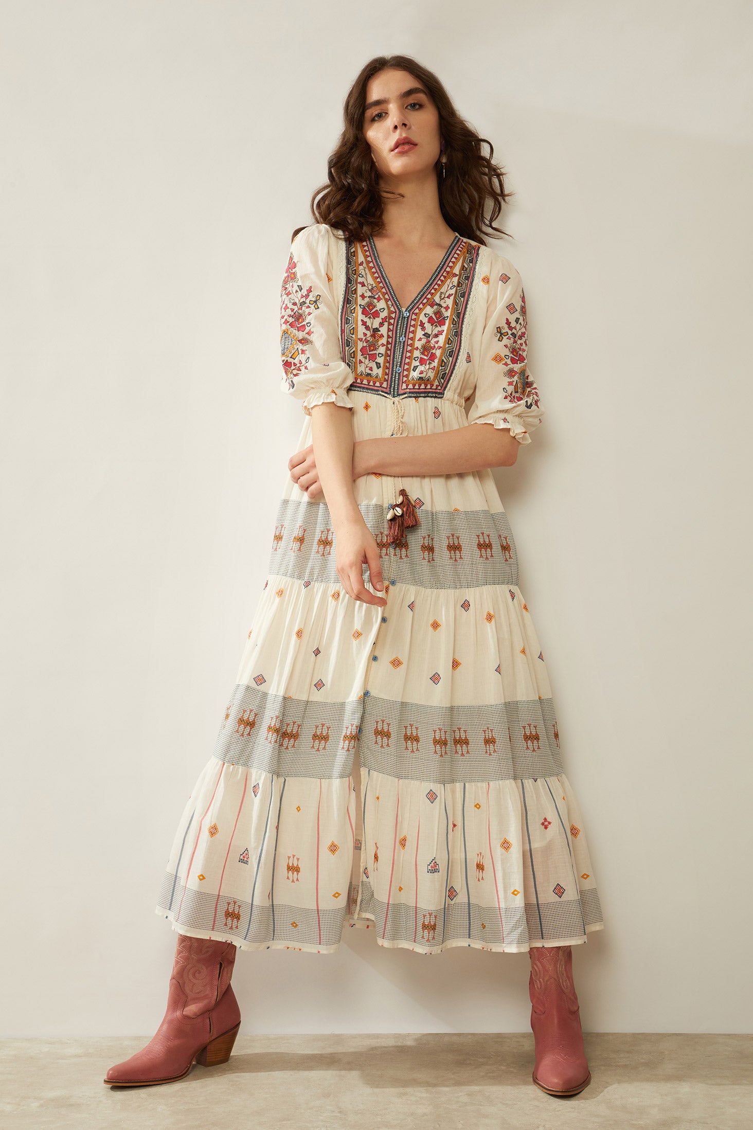 Bohera Kelani Embroidered Long DRESS - Myra USA