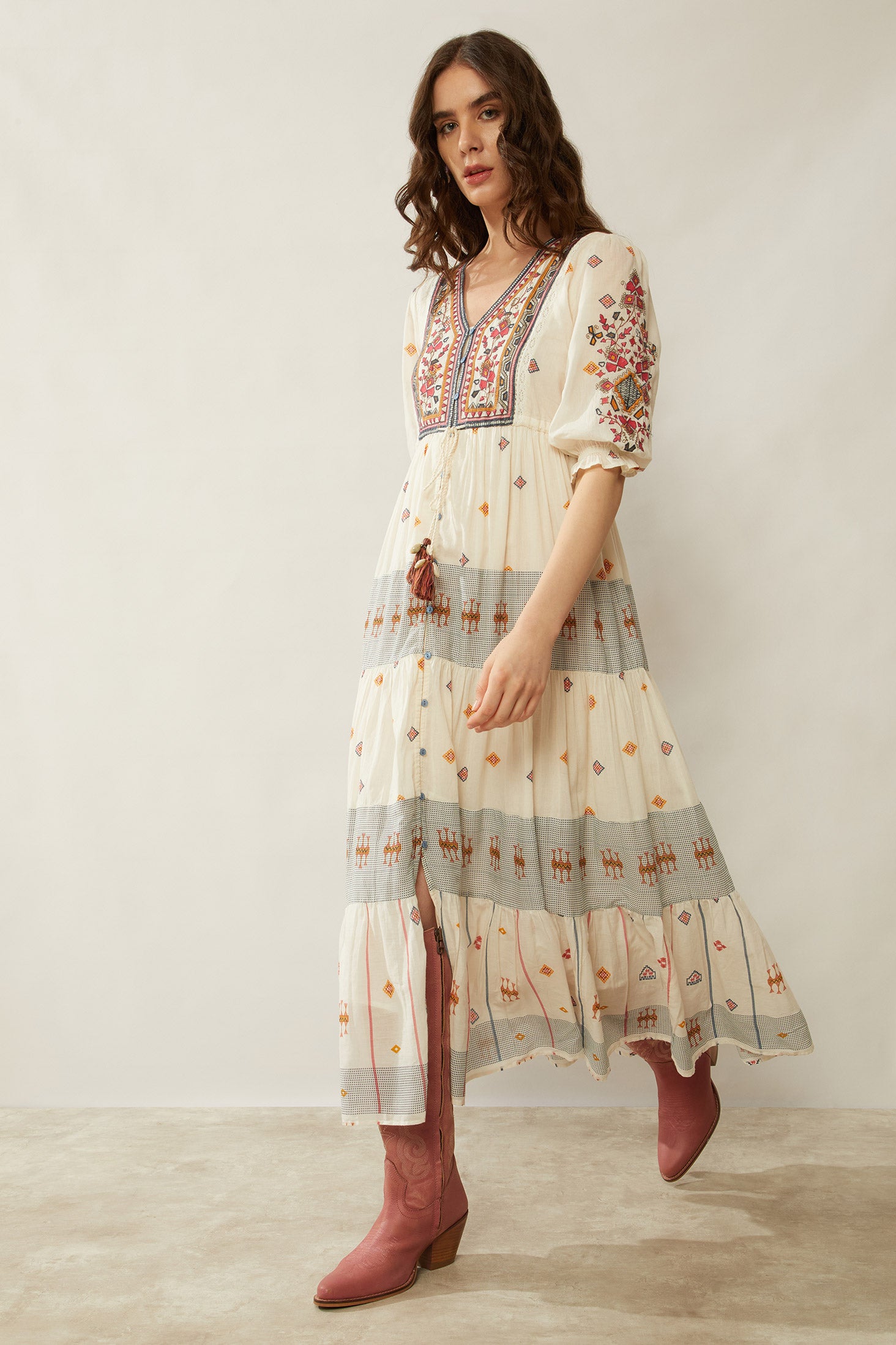 Bohera Kelani Embroidered Long DRESS - Myra USA