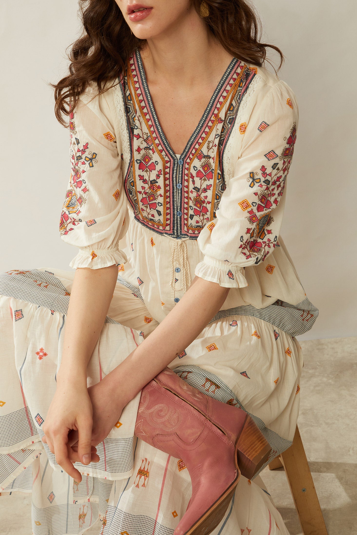 Bohera Kelani Embroidered Long DRESS - Myra USA