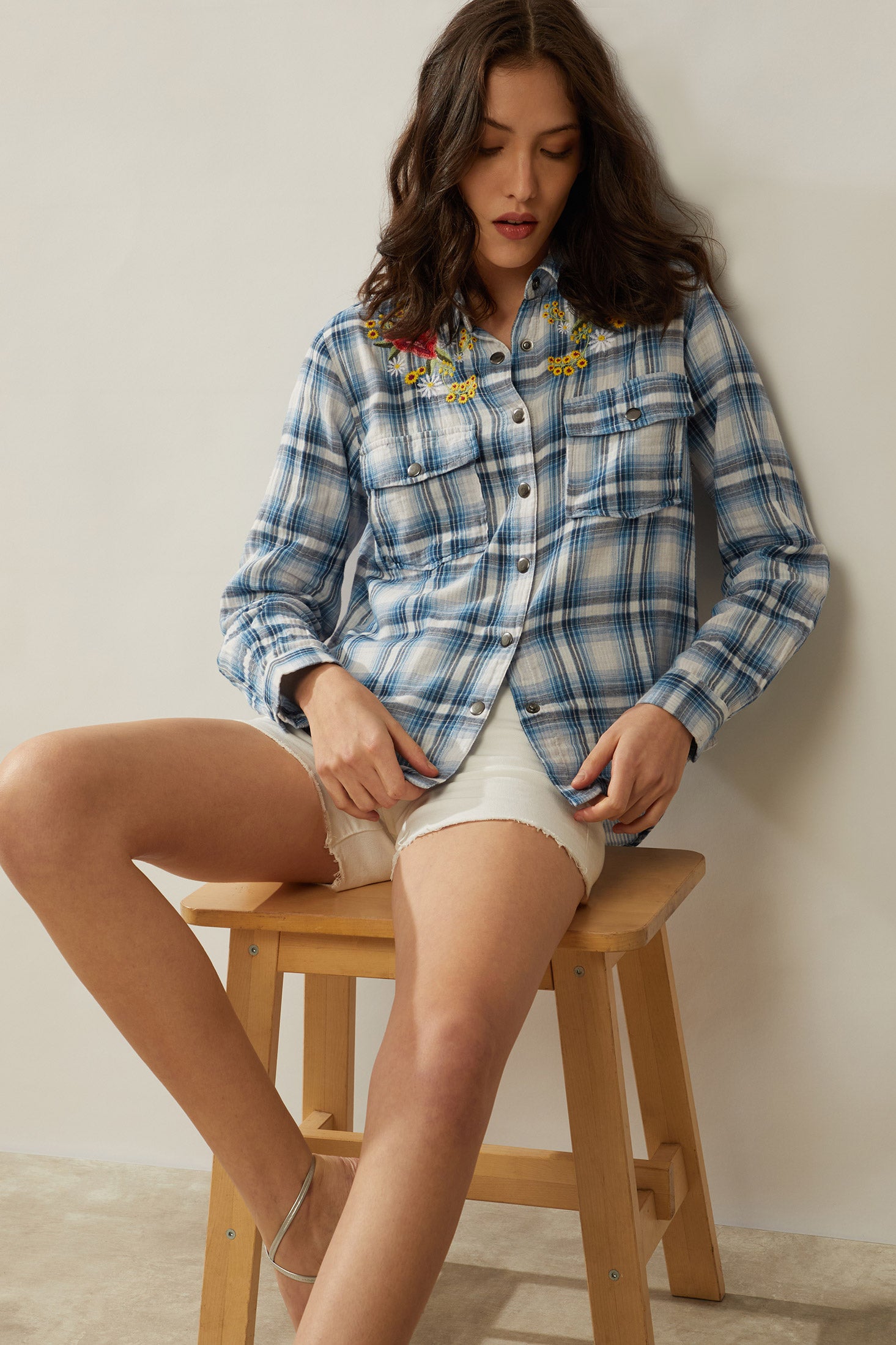 Bohera Trail Blossoms Embroidered Shirt - Myra USA