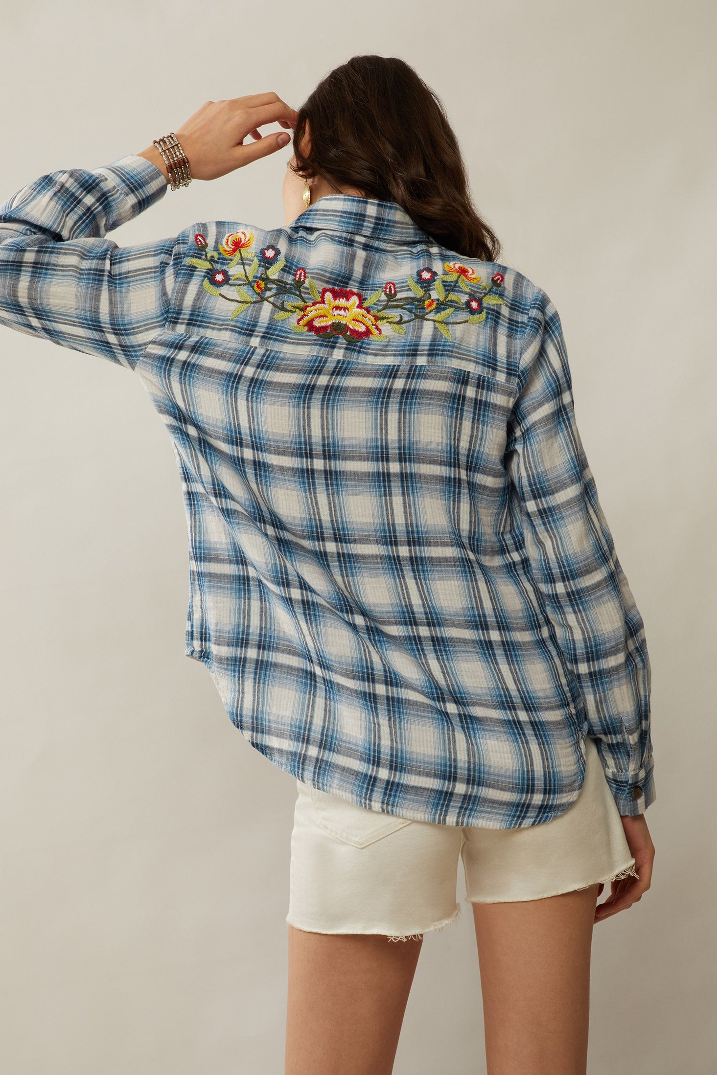 Bohera Trail Blossoms Embroidered Shirt - Myra USA