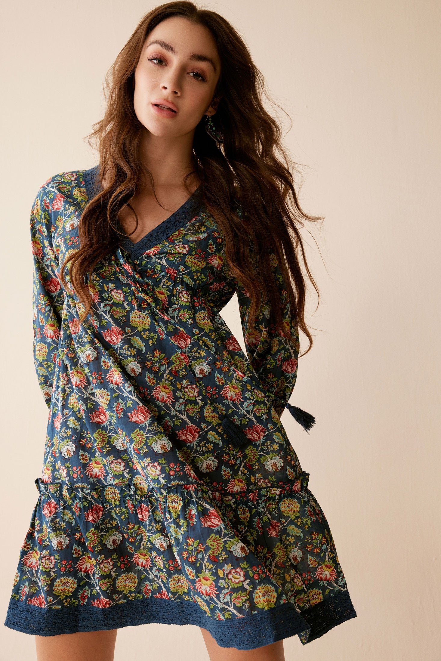 Bohera Gloria V-Neck Drop Waist Dress - Myra USA