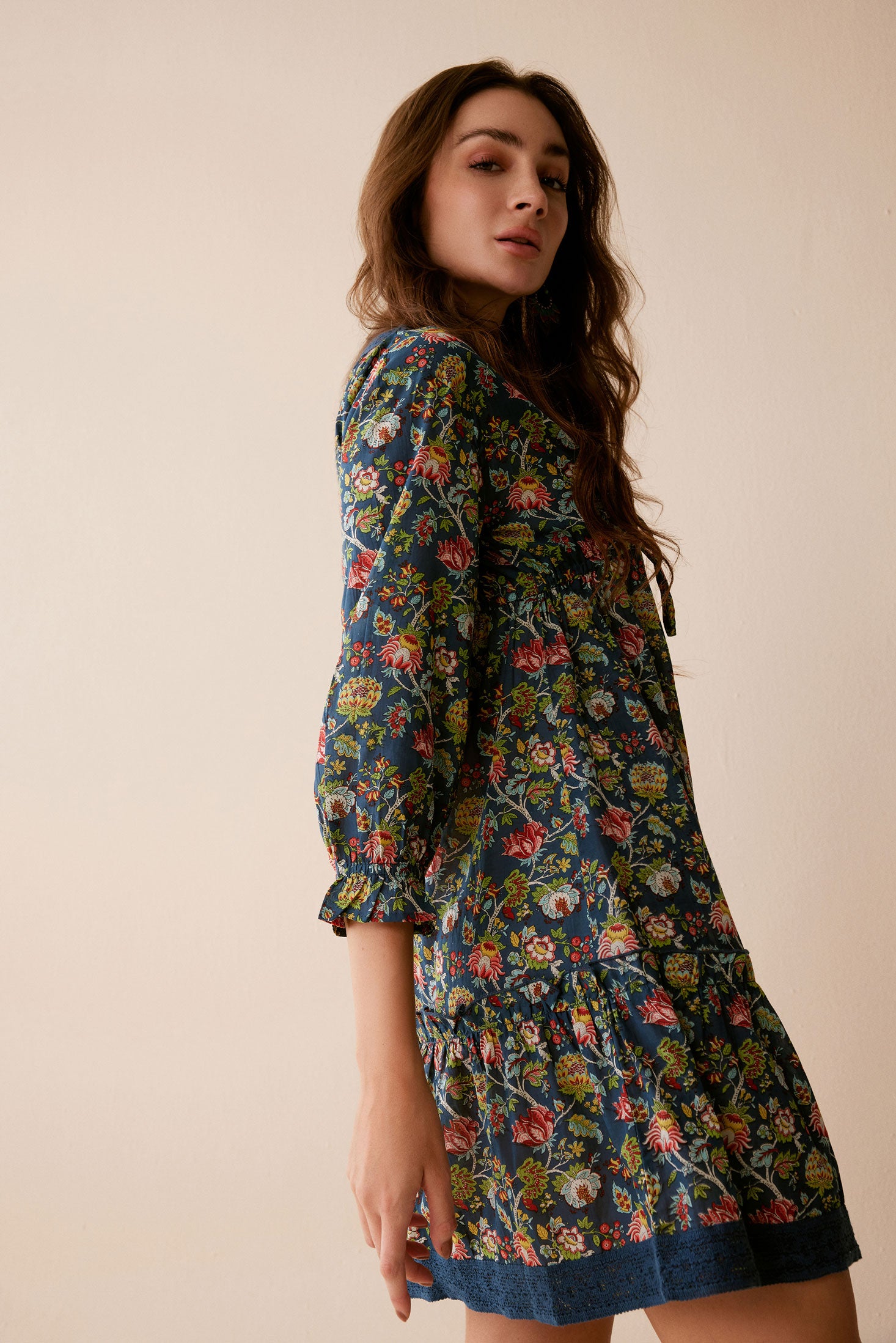 Bohera Gloria V-Neck Drop Waist Dress - Myra USA