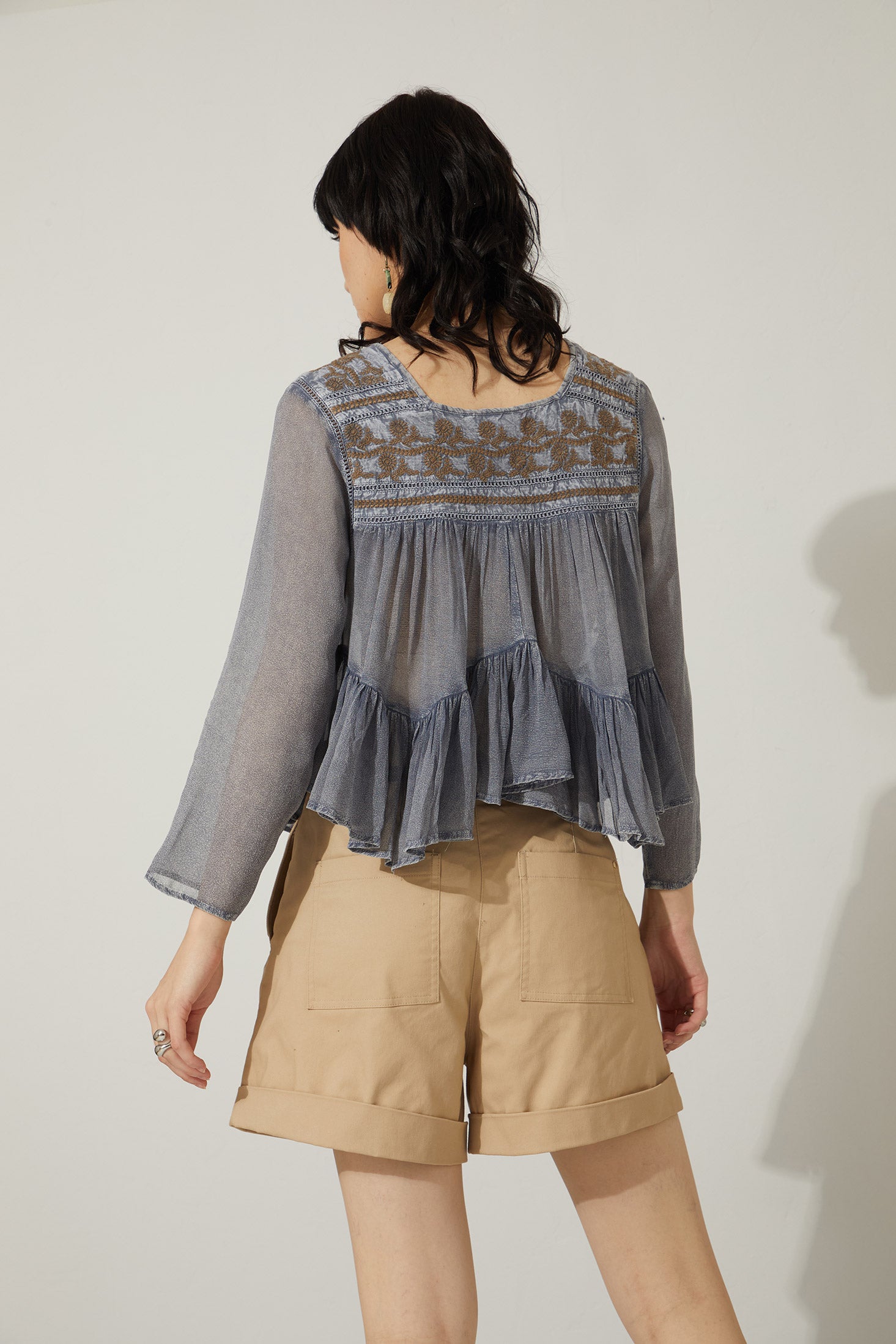 Bohera Moana Embroidered Washed TOP - Myra USA