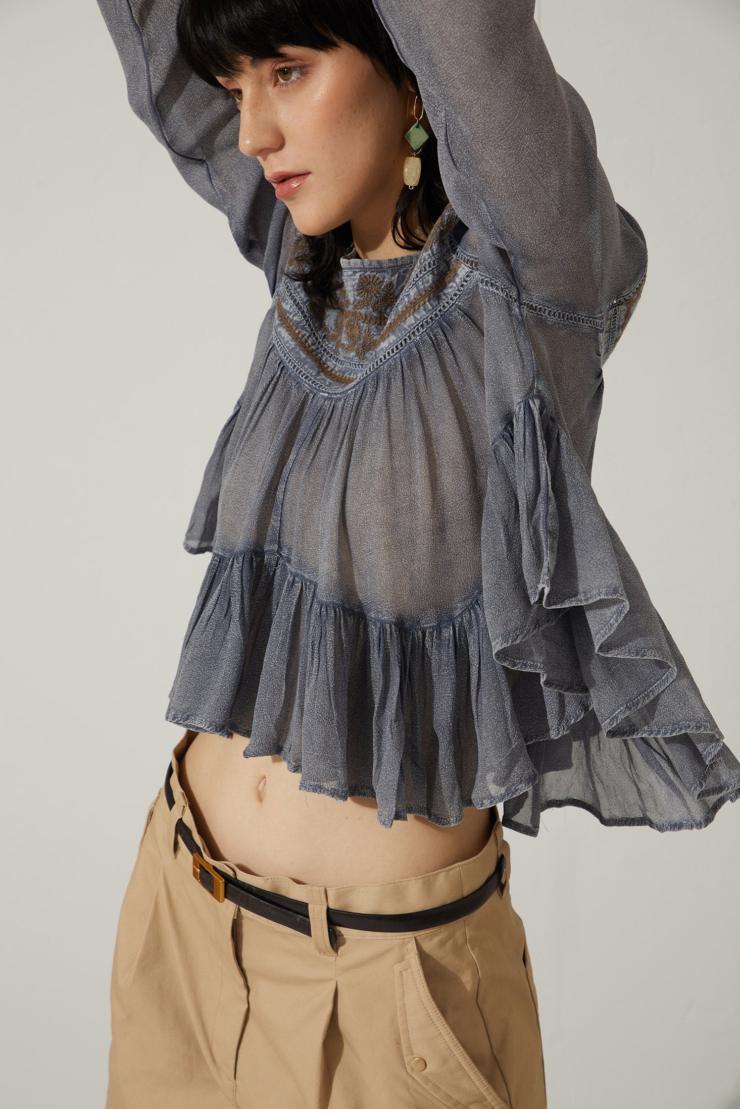 Bohera Moana Embroidered Washed TOP - Myra USA