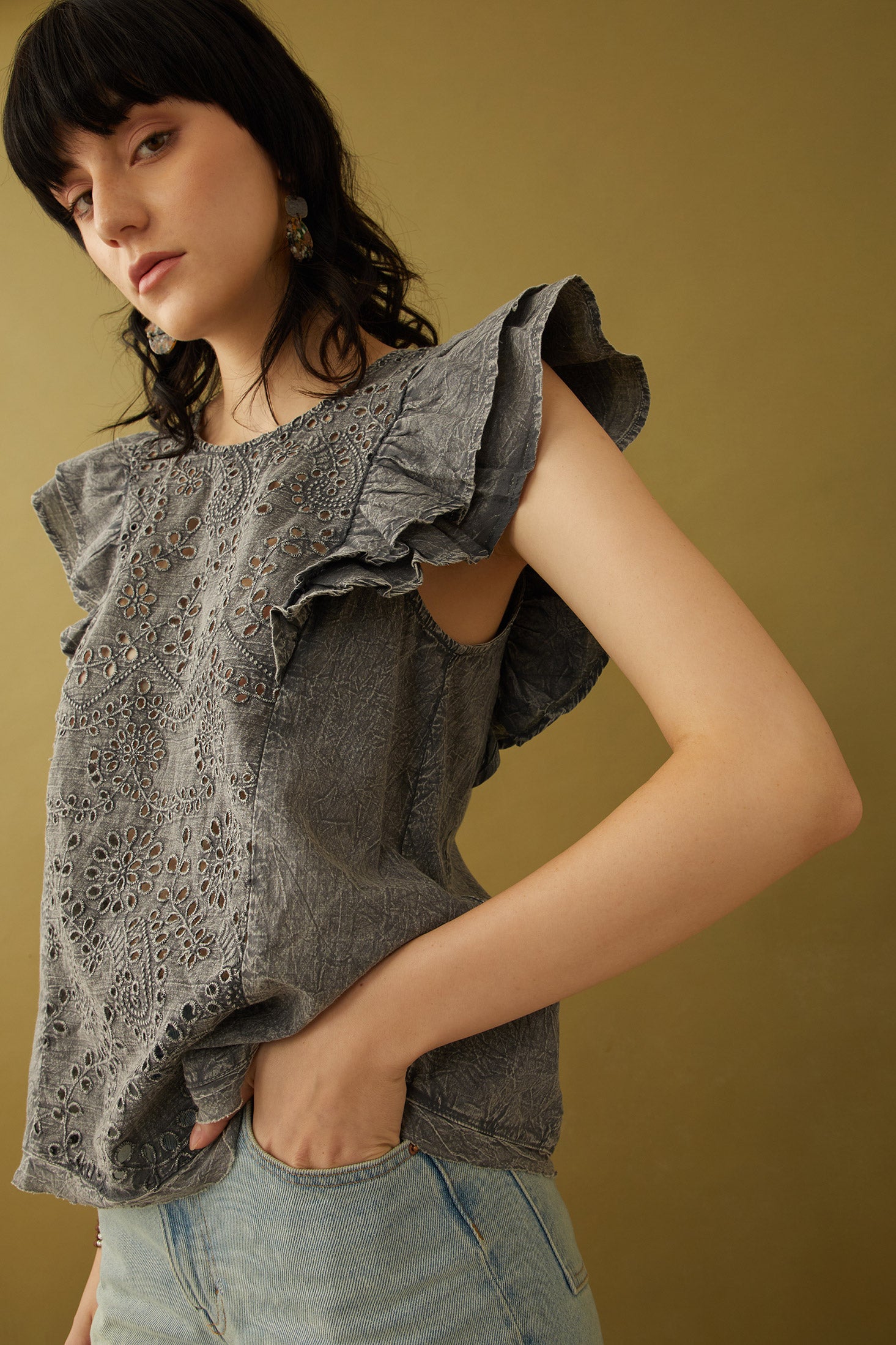 Bohera Heloisa Embroidered Ruffle Top - Myra USA