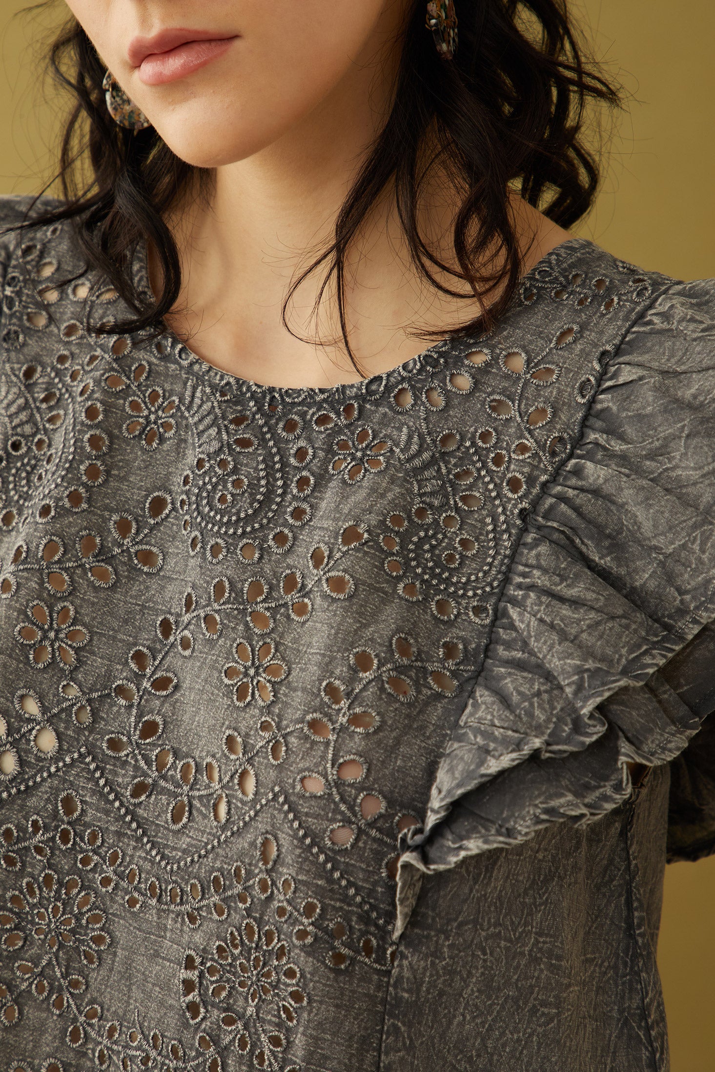 Bohera Heloisa Embroidered Ruffle Top - Myra USA