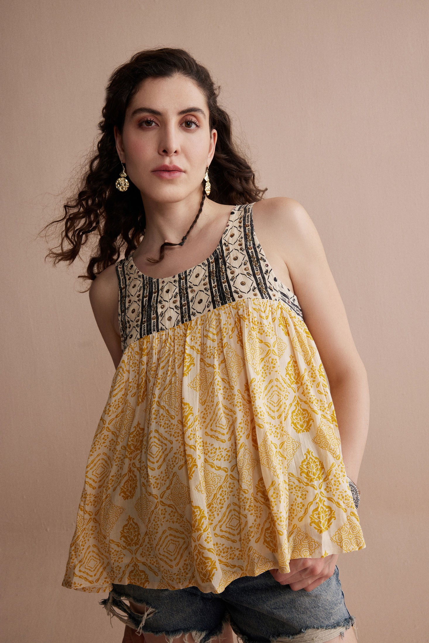 Bohera Leonie Bead Accent Top - Myra USA