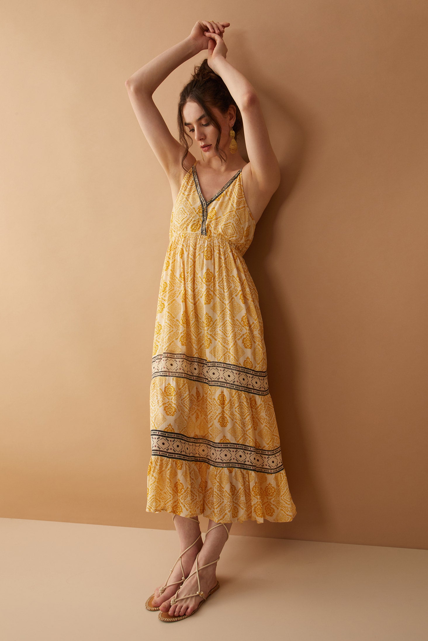 Bohera Louisa Anne V-Neck Long Dress - Myra USA