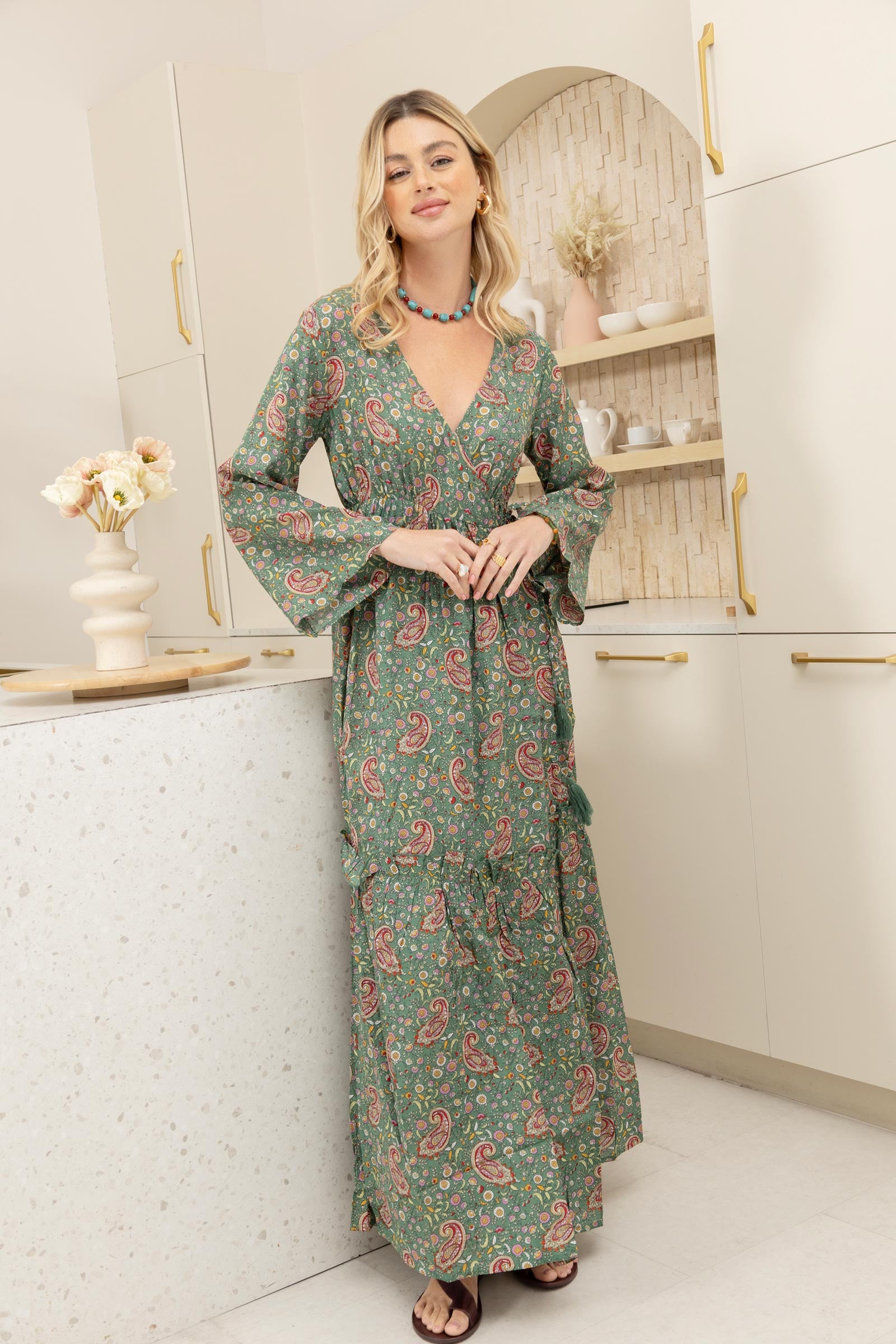 Bohera Yevennia Wrap Over Long Dress - Myra USA