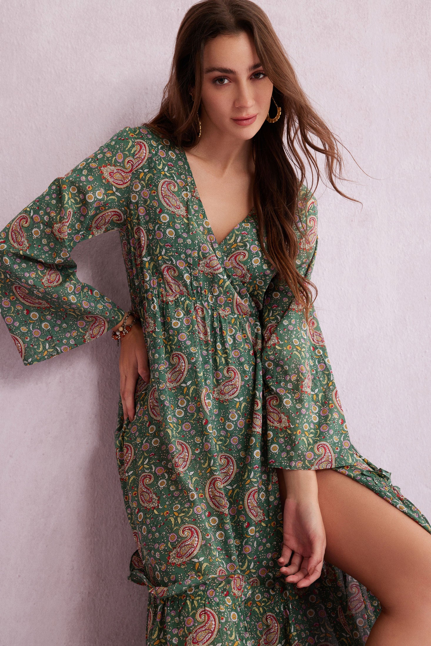 Bohera Yevennia Wrap Over Long Dress - Myra USA