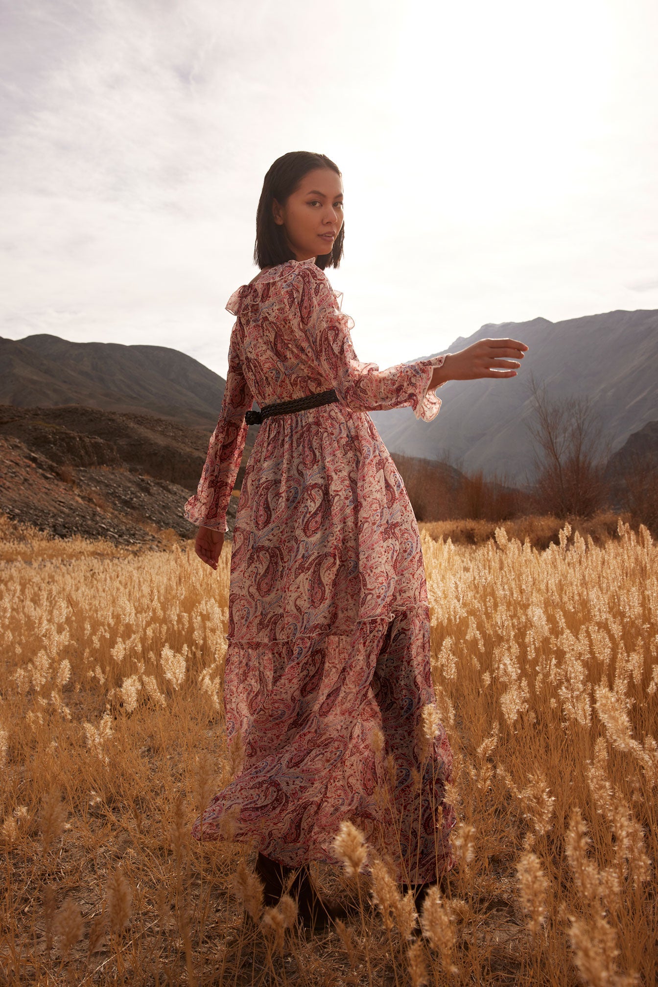 Bohera Eleanor V-Neck Paisley Maxi Dress - Myra USA