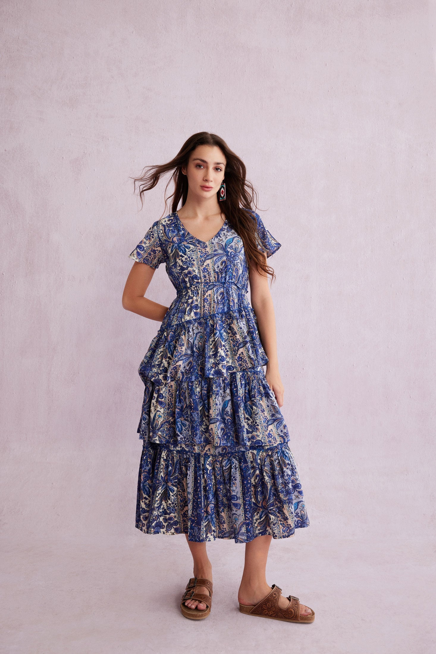 Bohera Tamara Drape Tiered Maxi Dress - Myra USA