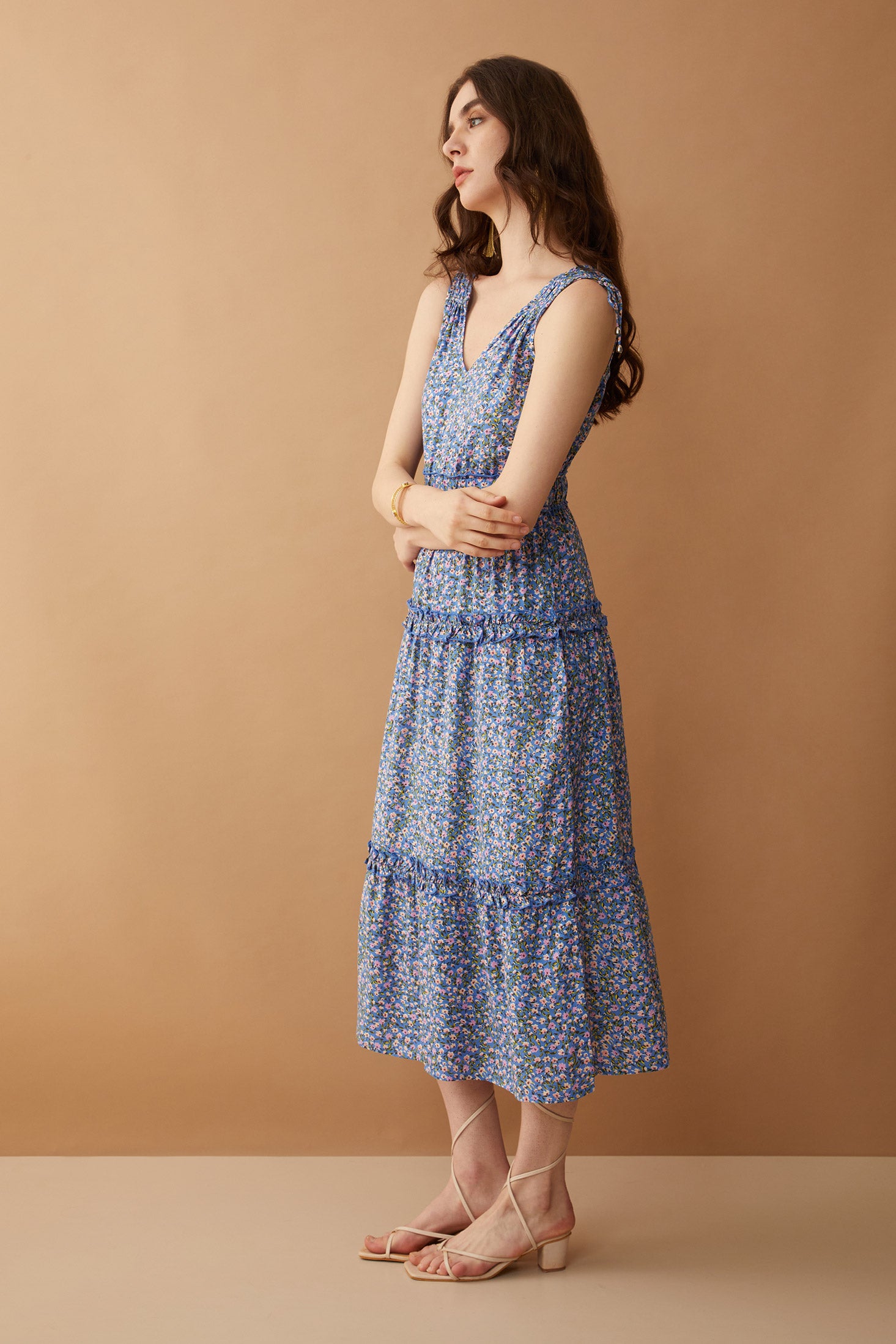 Bohera Biancalynne Drop Waist Sleeveless Tie Dress - Myra USA