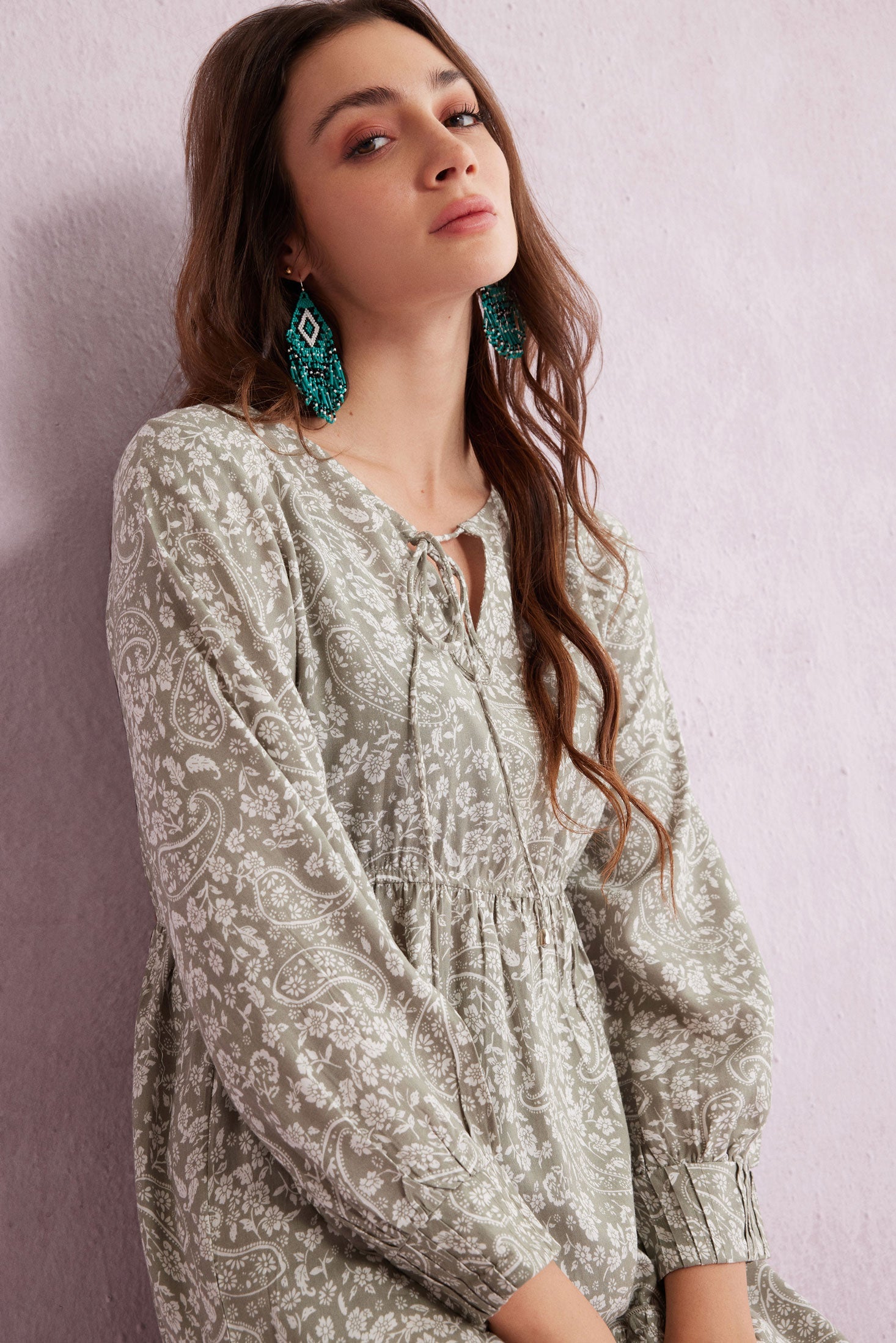 Bohera Fiona Lynne Full Sleeve Baby Doll Dress - Myra USA