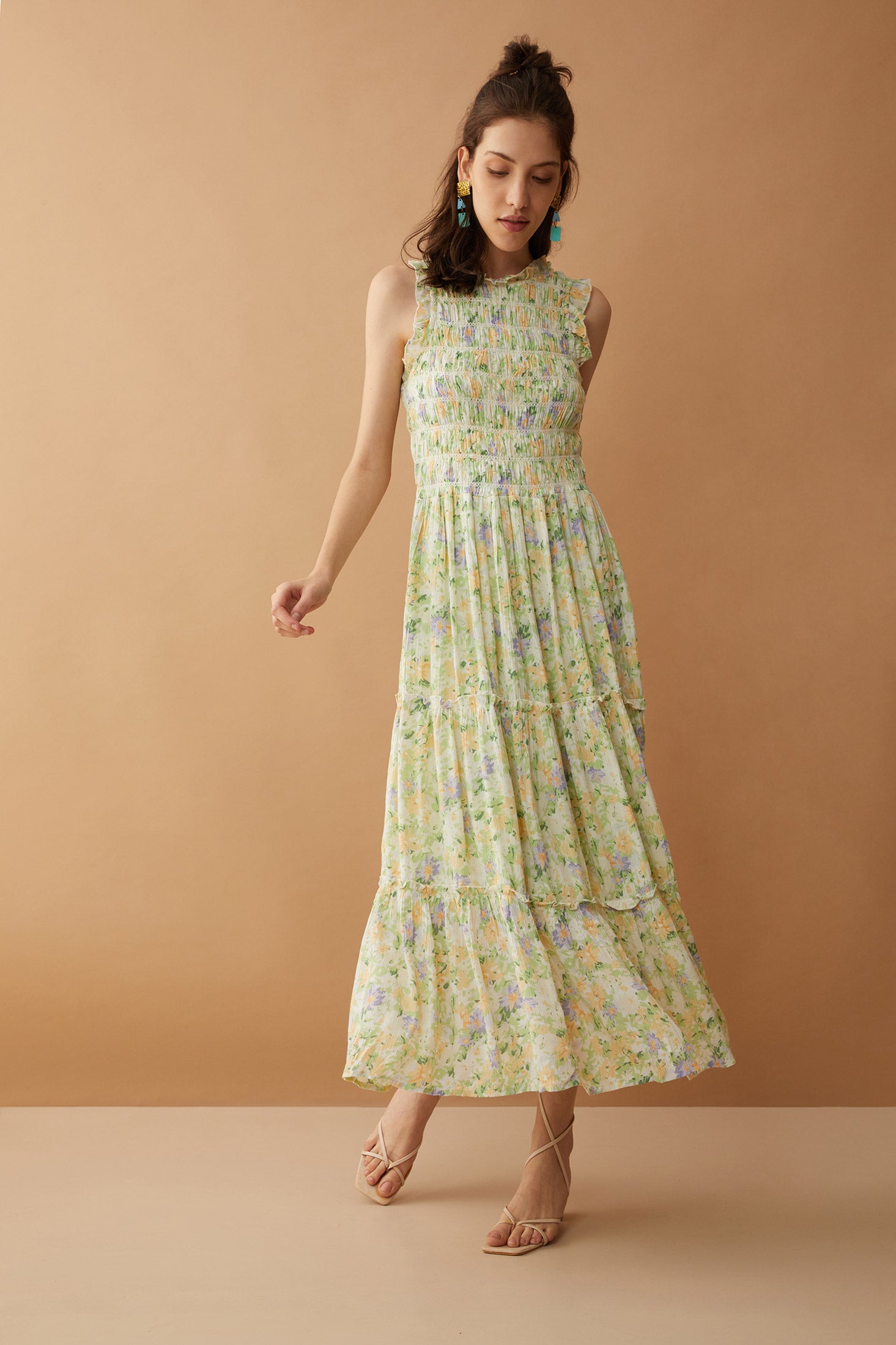 Bohera Ava's Spring Floral Smocking Dress - Myra USA
