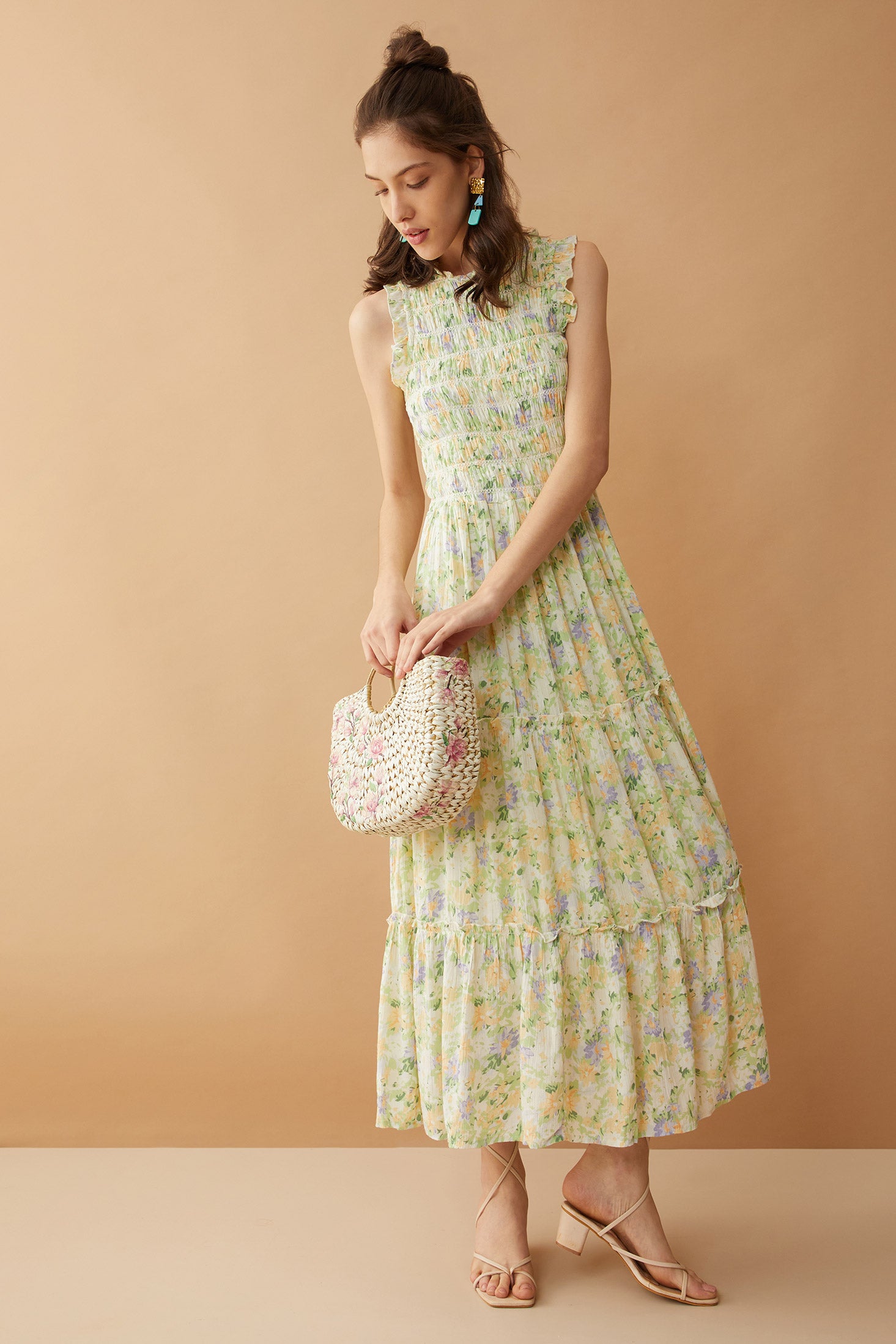 Bohera Ava's Spring Floral Smocking Dress - Myra USA