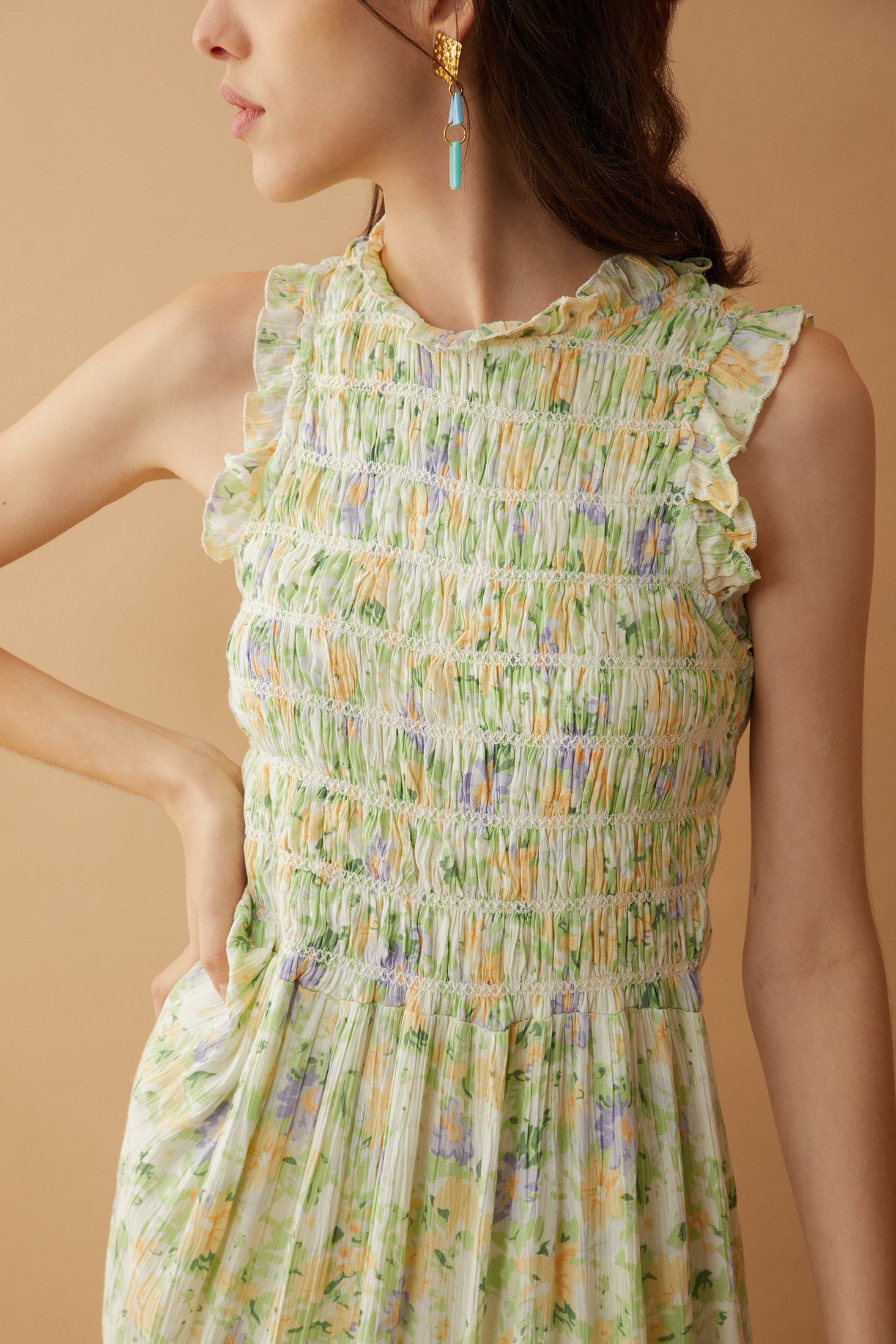 Bohera Ava's Spring Floral Smocking Dress - Myra USA