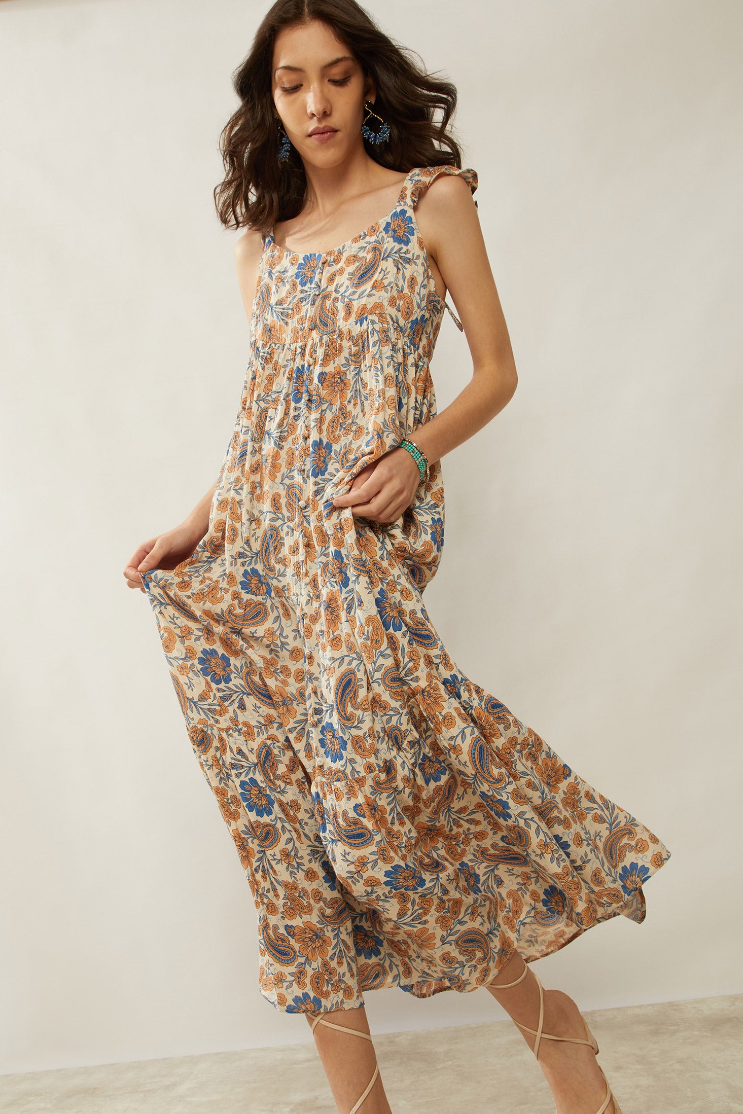 Bohera Chloe Floral Paisley Maxi Dress - Myra USA