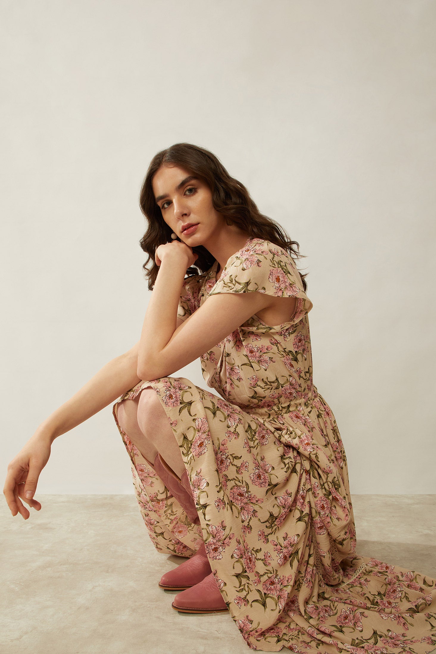 Bohera Floral Splendor Drop Waist Dress - Myra USA