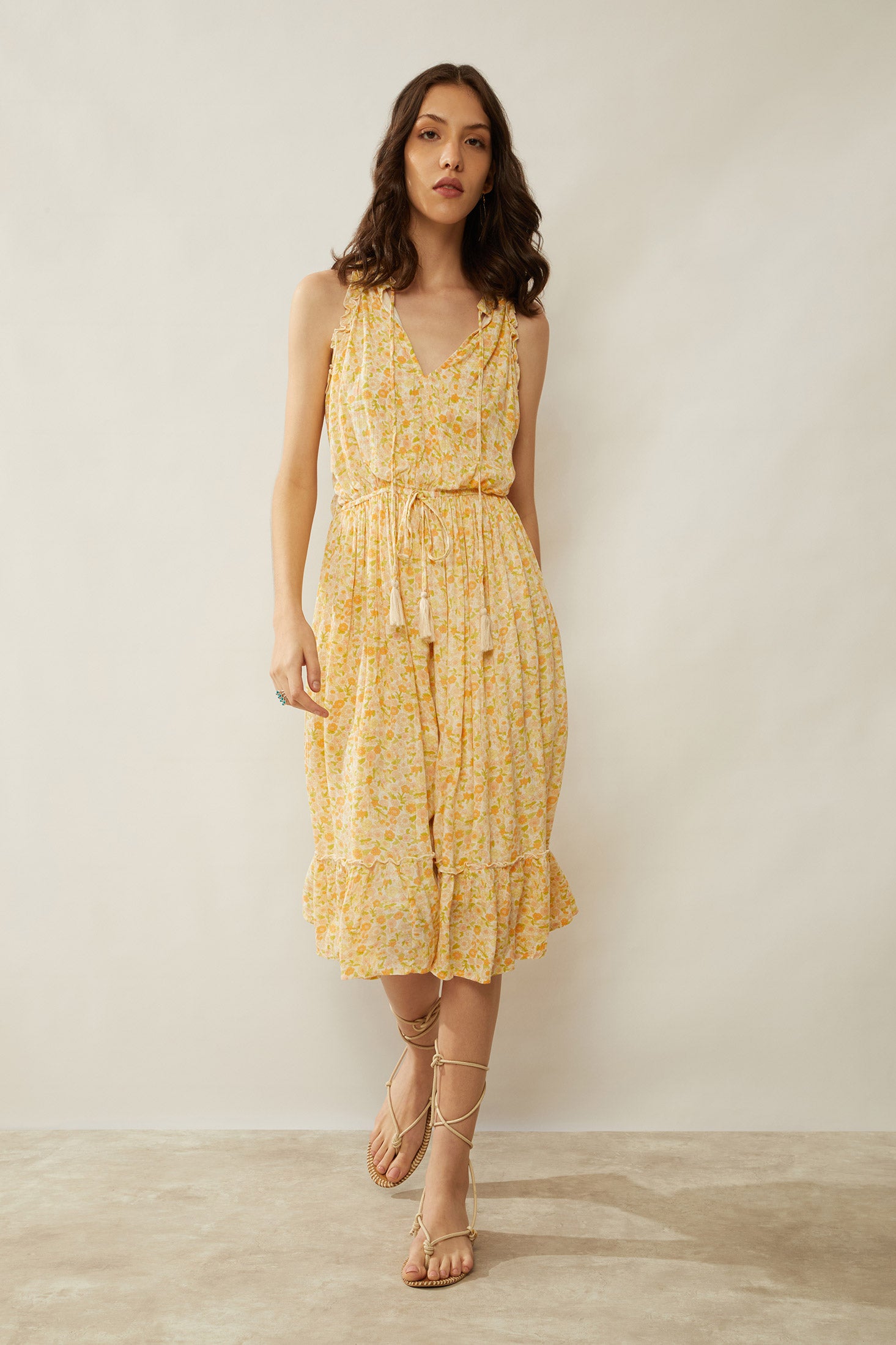 Bohera Evelyn Floral Ruffle Sleeve Dress - Myra USA