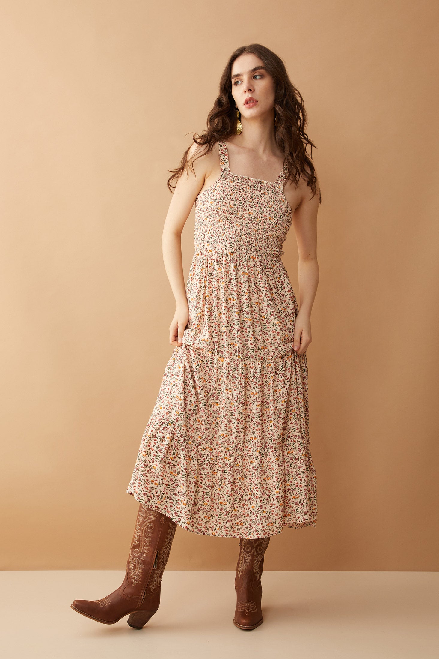 Bohera Juleebee Smocking Dress in White - Myra USA