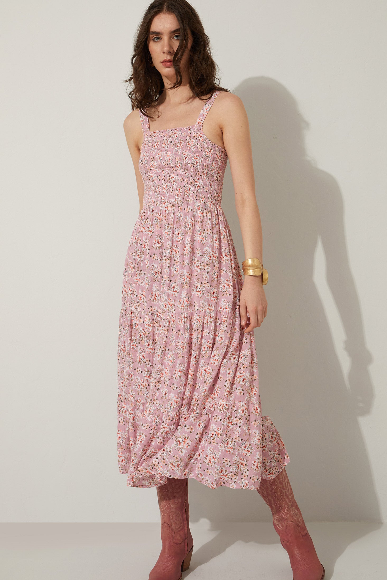 Bohera Juleebee Smocking Dress in Pink - Myra USA