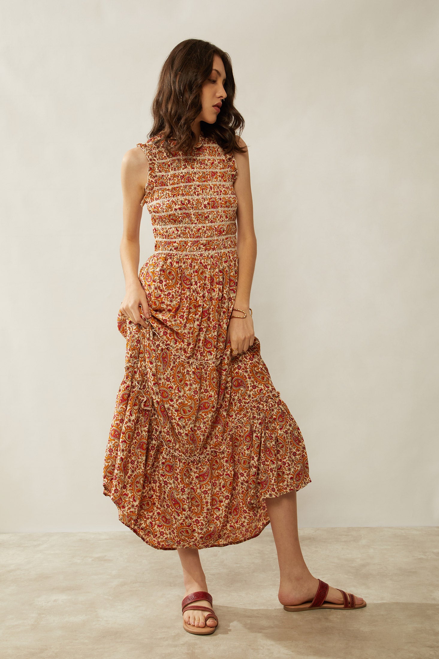 Bohera Nikki Reyn Paisley Ruffle Dress - Myra USA