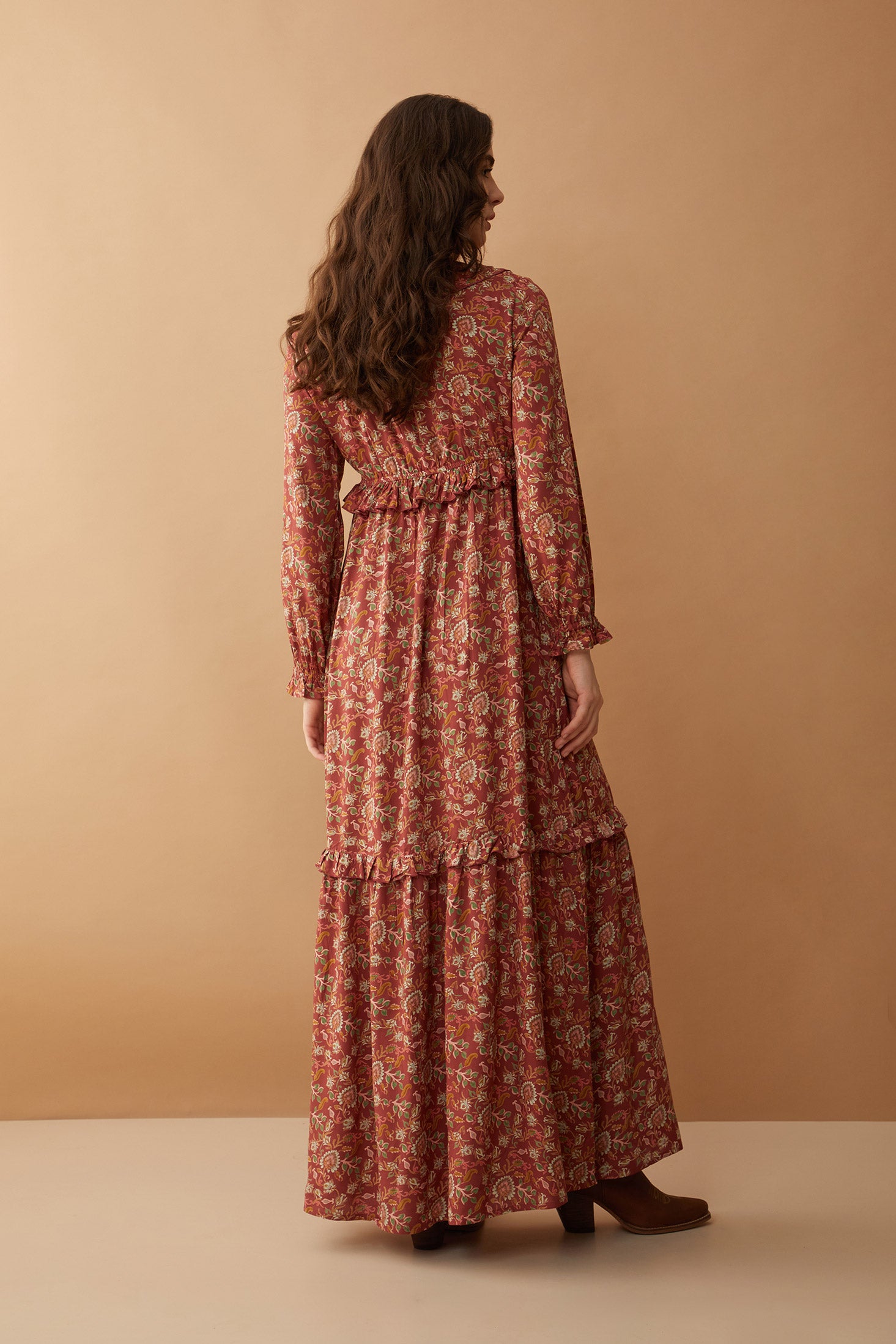 Bohera Camille V-Neck Ruffle Dress - Myra USA