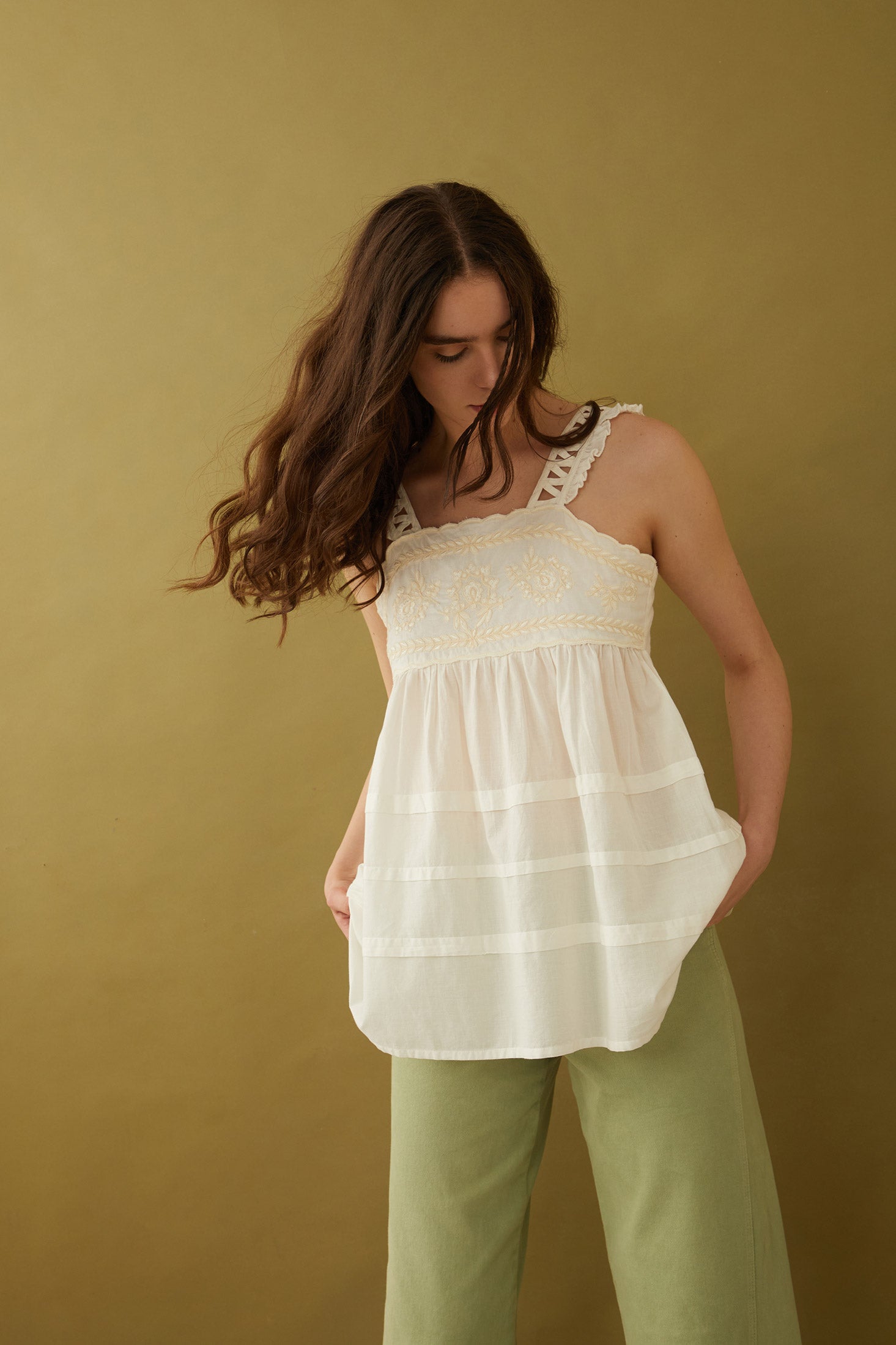 Bohera Marla June Embroidered Babydoll Top - Myra USA