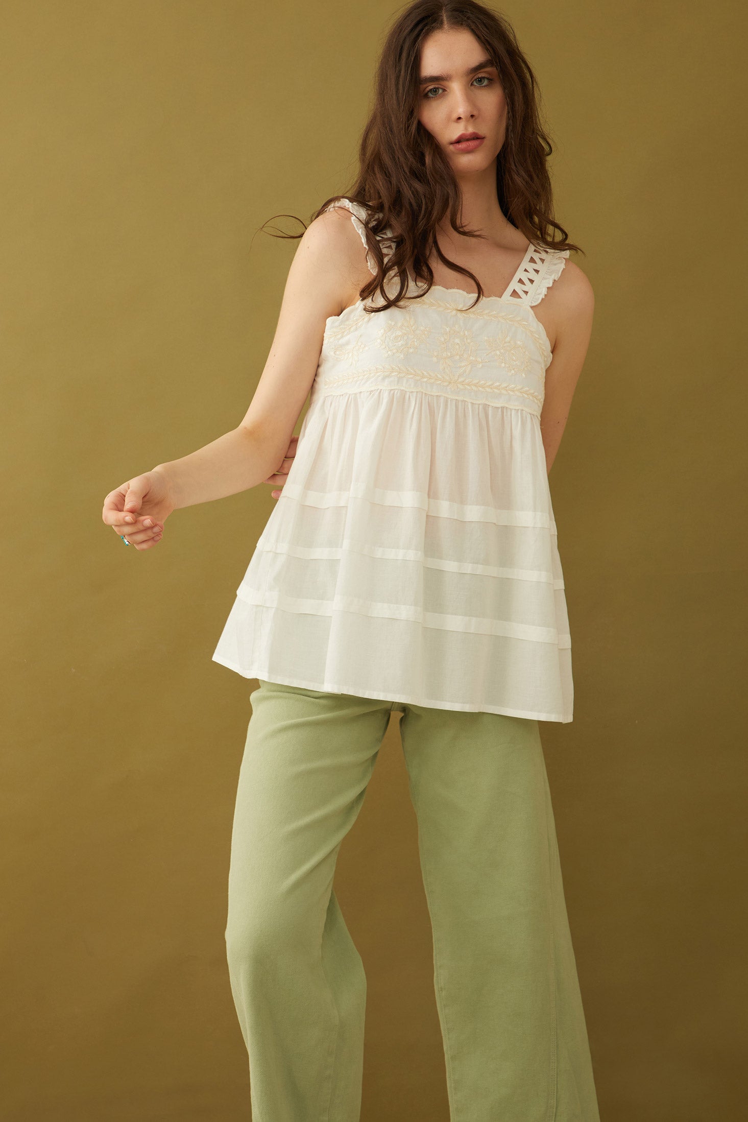 Bohera Marla June Embroidered Babydoll Top - Myra USA