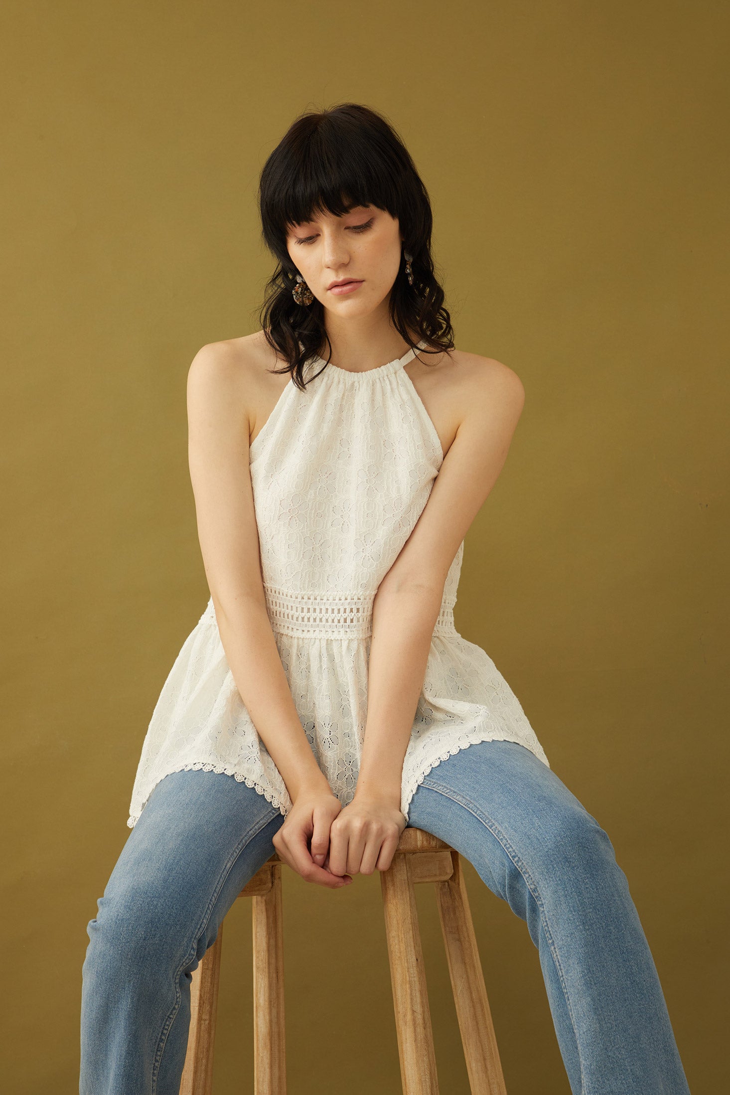 Bohera New Day Halter-Style Pattern Weave Top - Myra USA