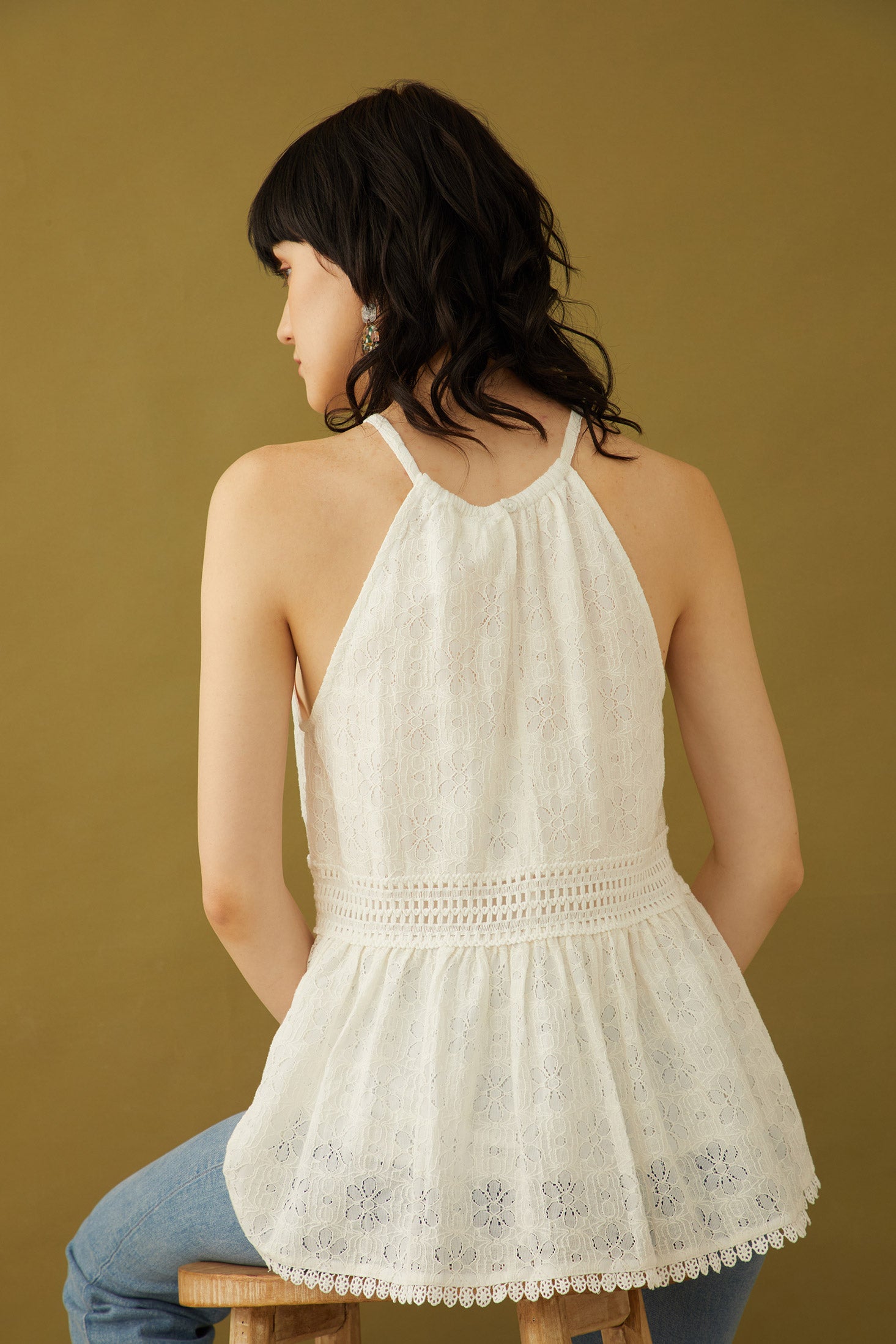 Bohera New Day Halter-Style Pattern Weave Top - Myra USA
