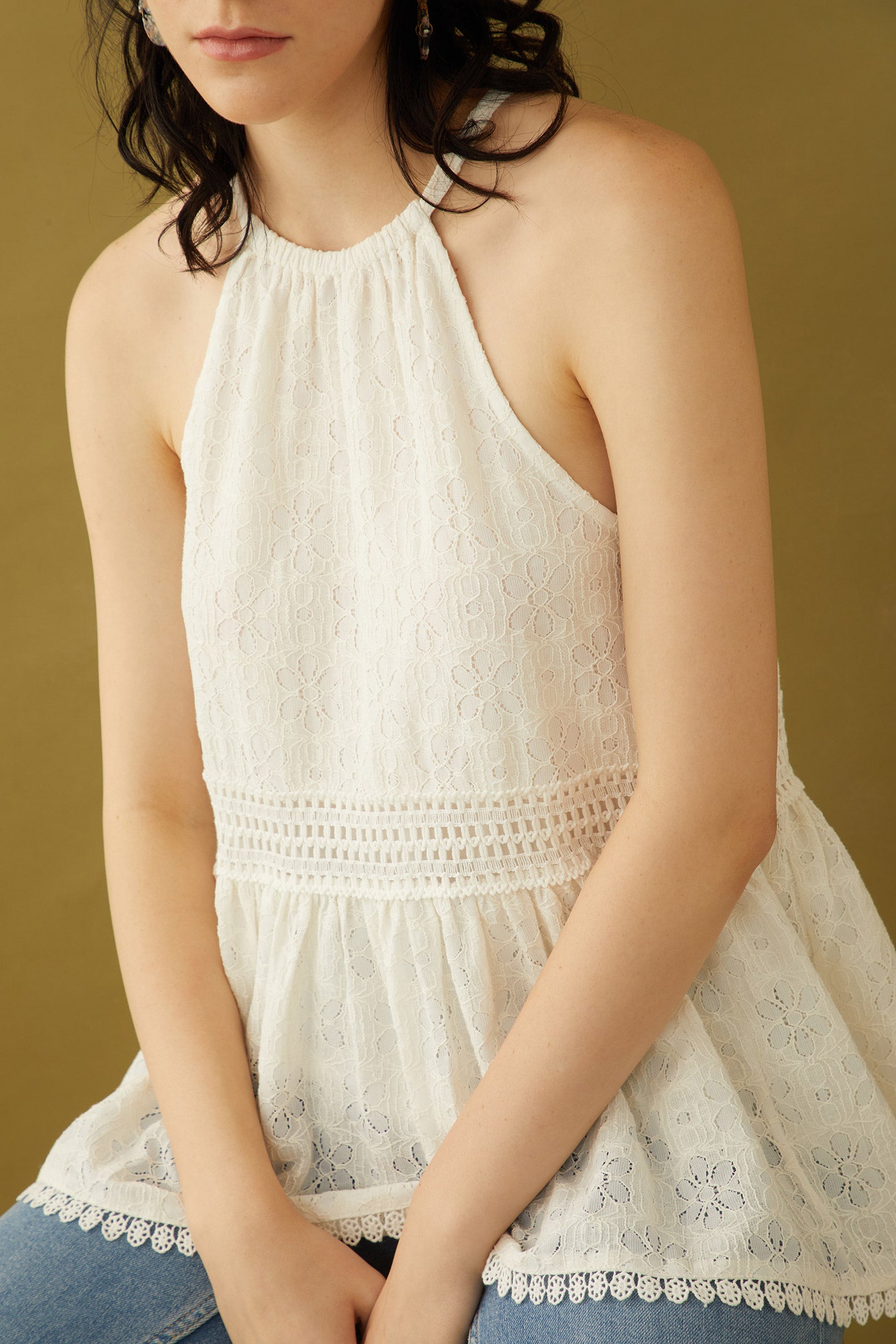 Bohera New Day Halter-Style Pattern Weave Top - Myra USA