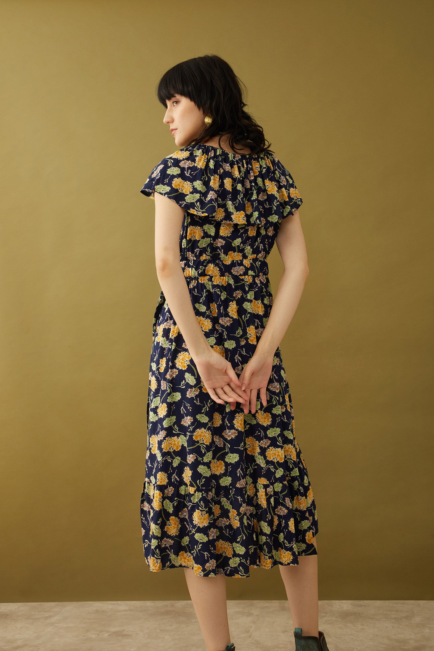 Bohera Marjorie Mellum Wrap-Over Floral Print Dress - Myra USA