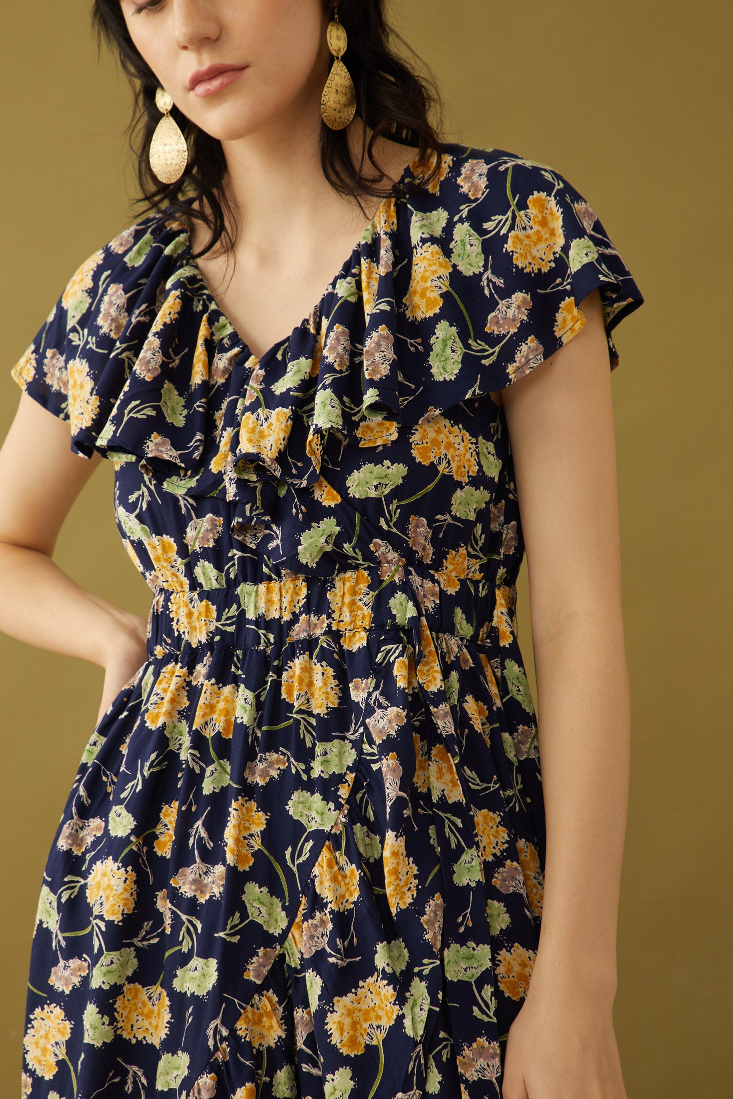 Bohera Marjorie Mellum Wrap-Over Floral Print Dress - Myra USA