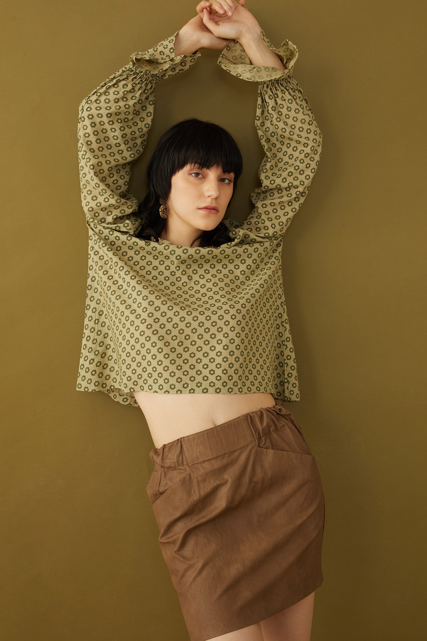 Bohera  Oriana Accent Ruffled Sleeve Buttoned Top - Myra USA