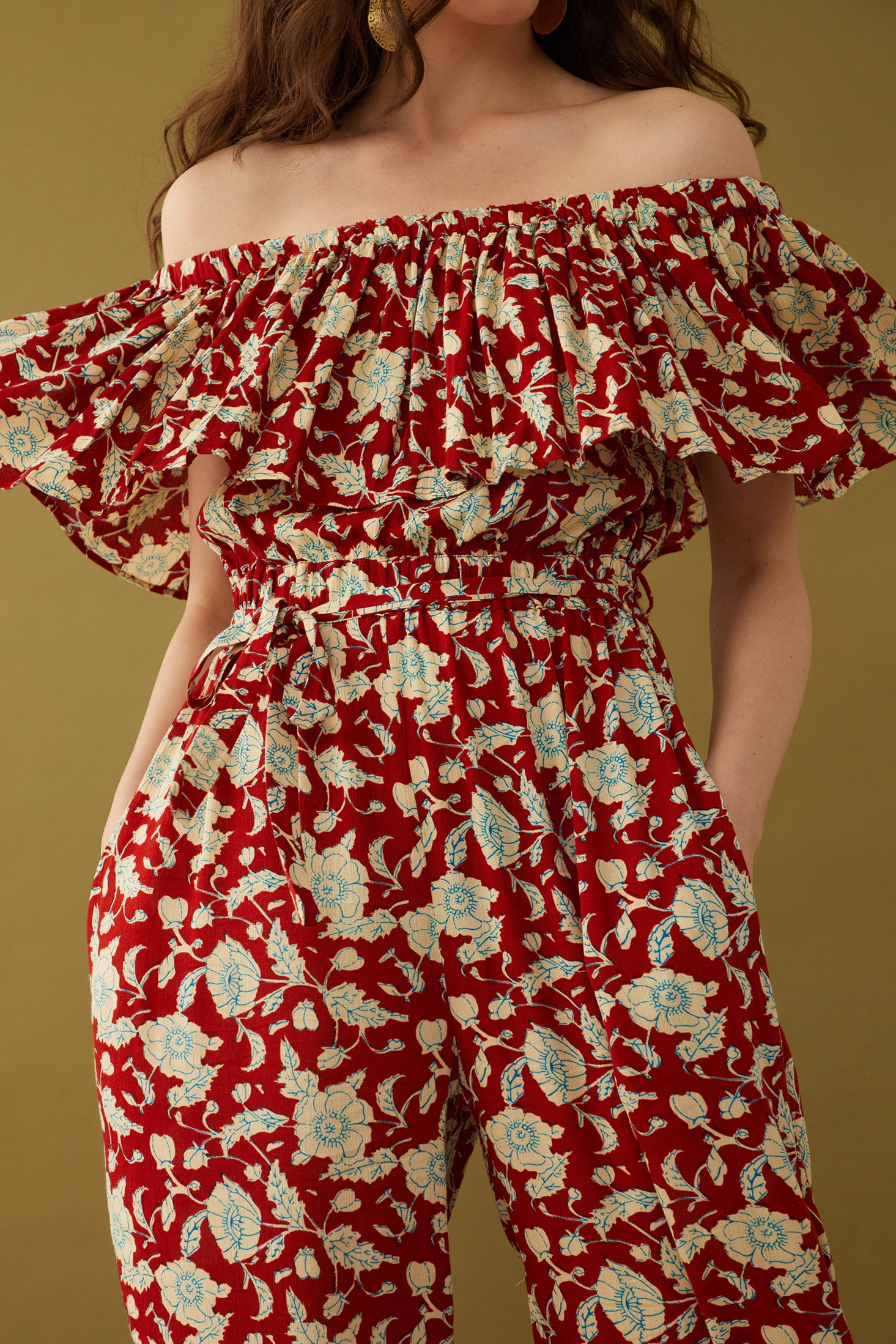 Bohera Masuyo Floral Off-Shoulder Jumpsuit - Myra USA