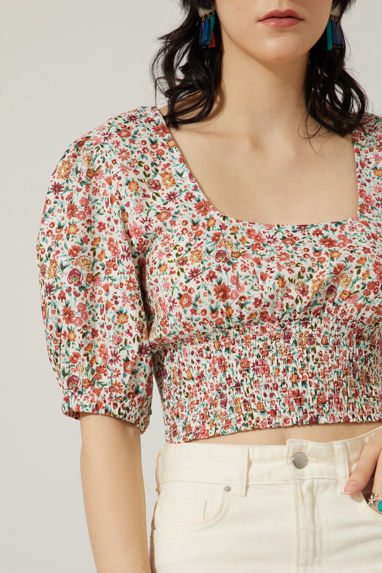 Bohera Juleebee Short Waist Floral Top - Myra USA