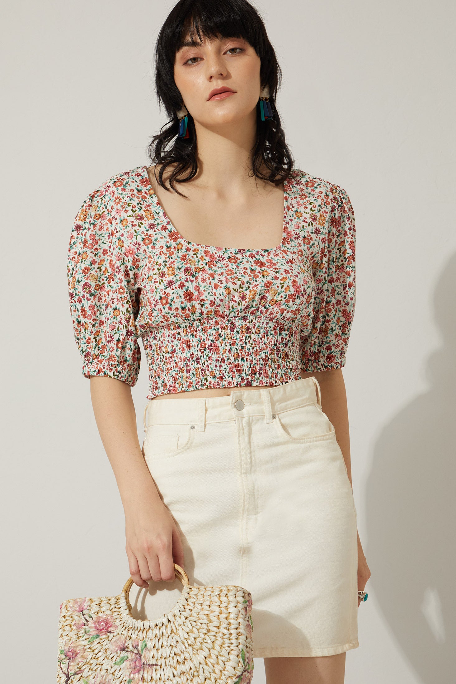 Bohera Juleebee Short Waist Floral Top - Myra USA