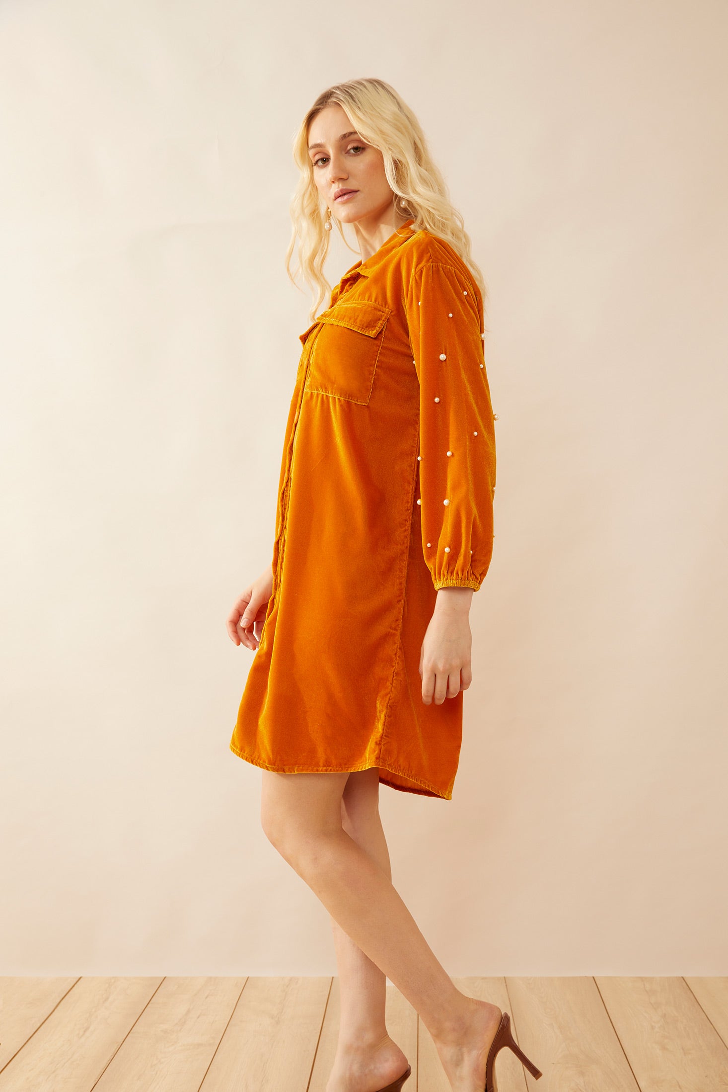 Oakrey Velvet Shirt Dress - Myra USA