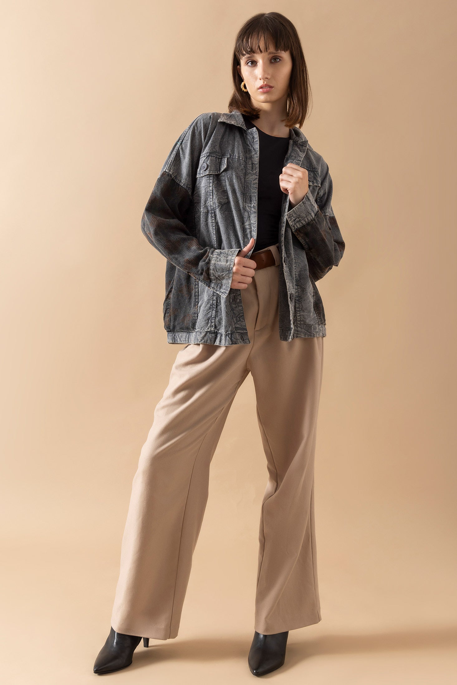 Mylee Collins Patchwork Shacket - Myra USA