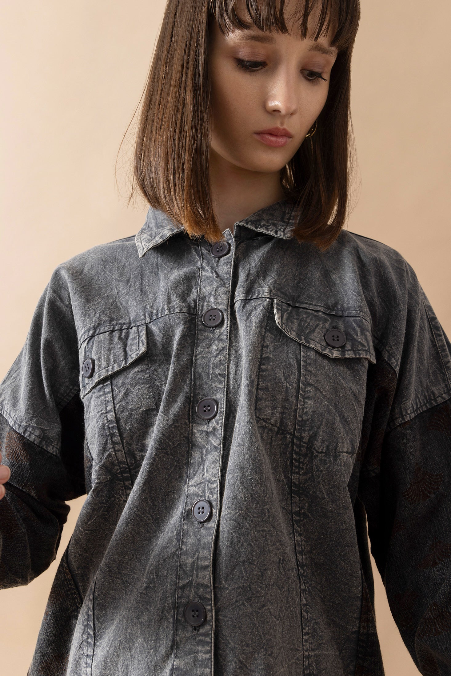 Mylee Collins Patchwork Shacket - Myra USA