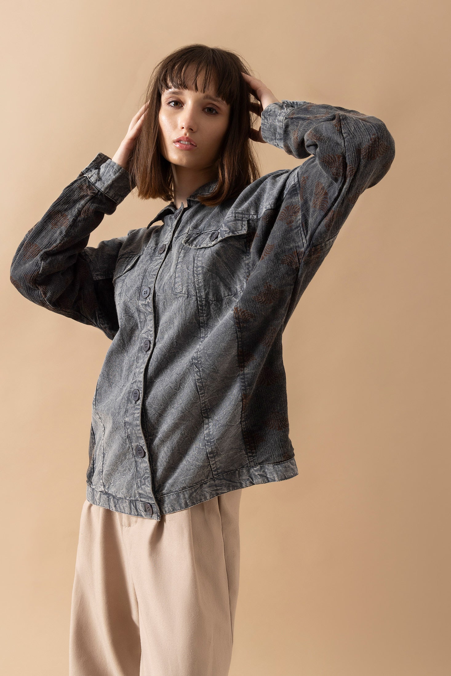 Mylee Collins Patchwork Shacket - Myra USA